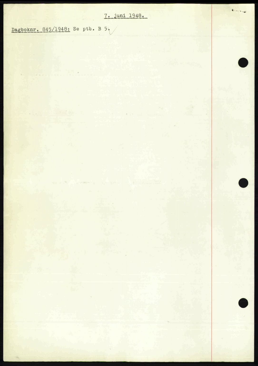 Nedenes sorenskriveri, SAK/1221-0006/G/Gb/Gba/L0059: Pantebok nr. A11, 1948-1948, Dagboknr: 845/1948
