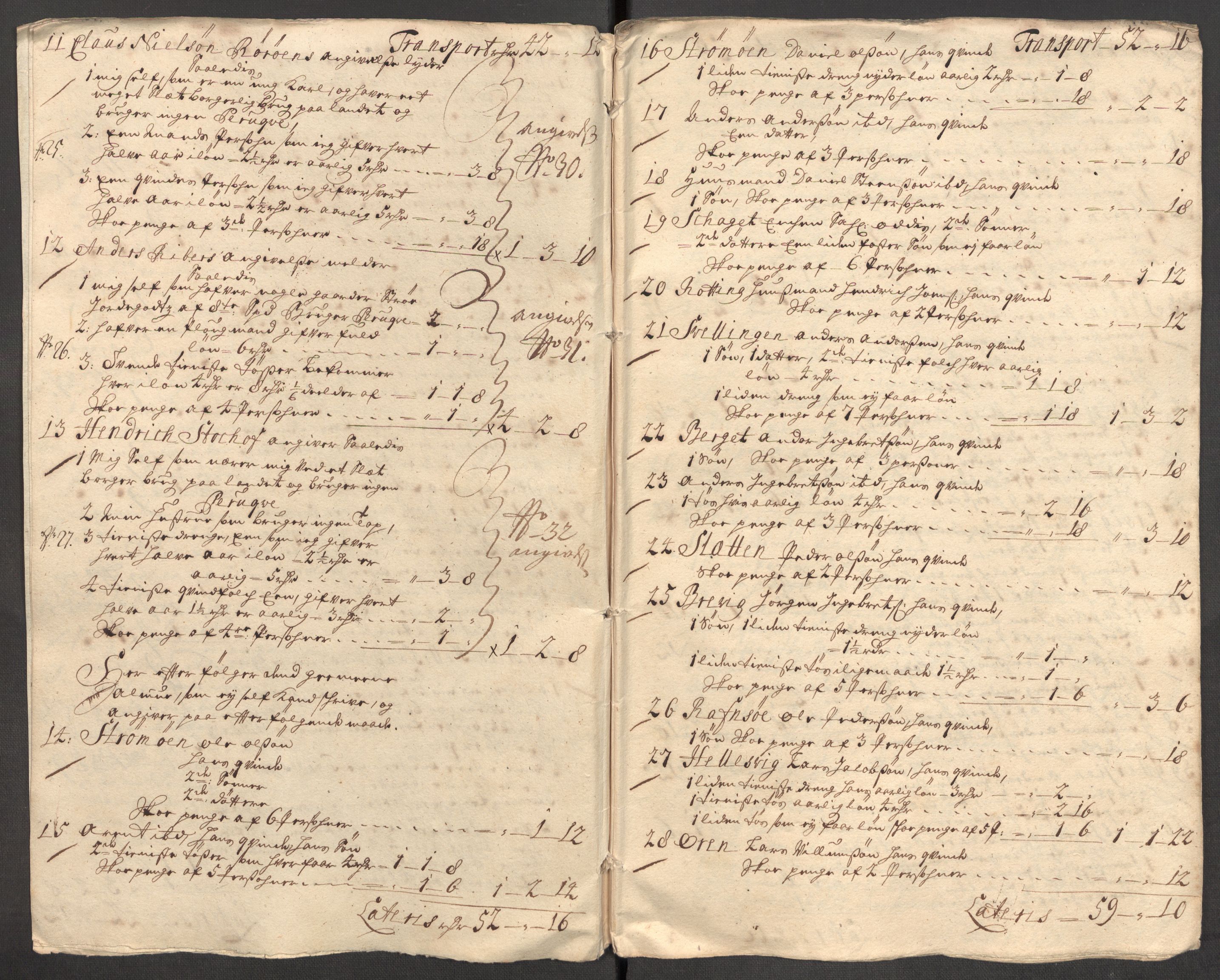 Rentekammeret inntil 1814, Reviderte regnskaper, Fogderegnskap, RA/EA-4092/R57/L3860: Fogderegnskap Fosen, 1711, s. 311