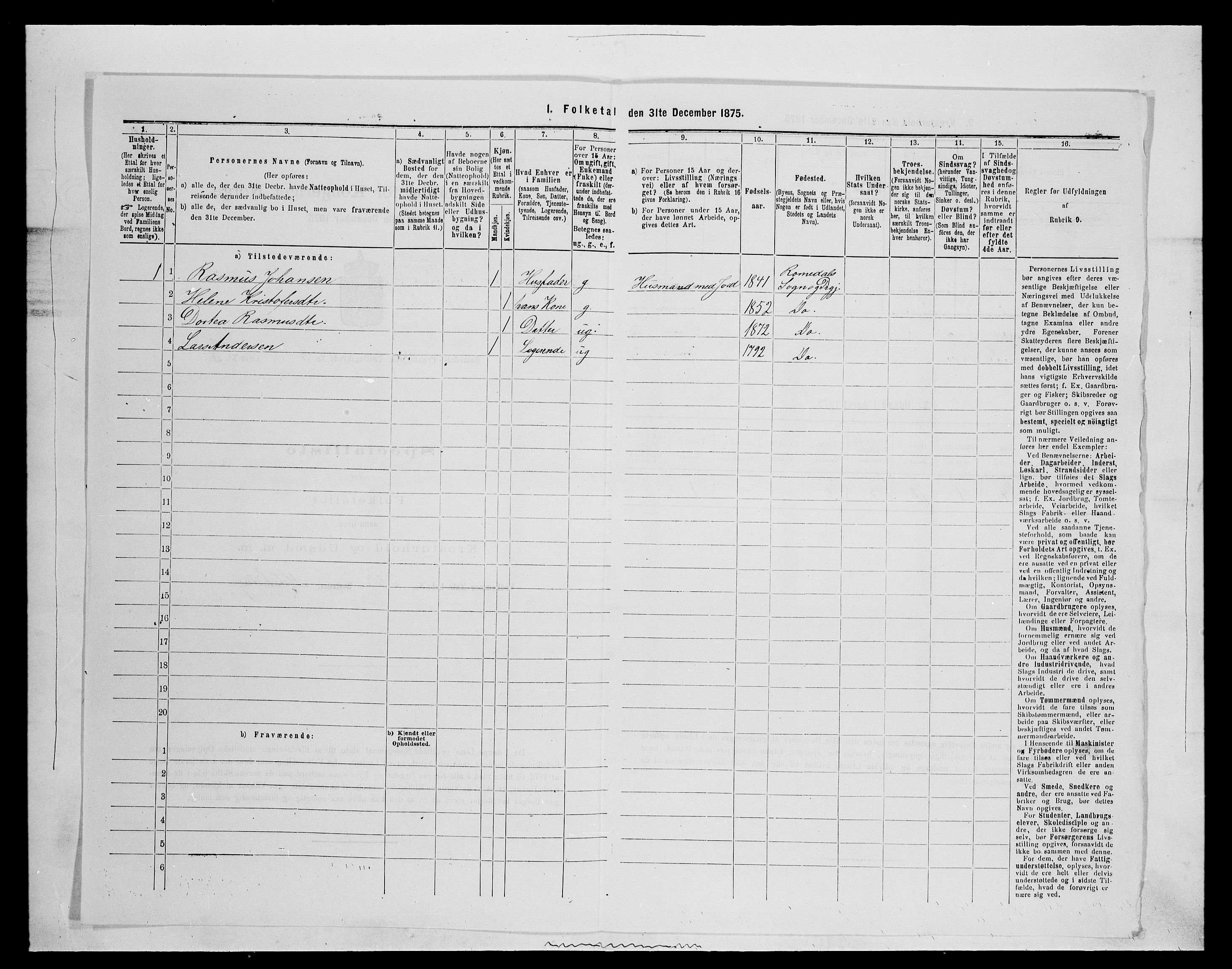 SAH, Folketelling 1875 for 0416P Romedal prestegjeld, 1875, s. 454