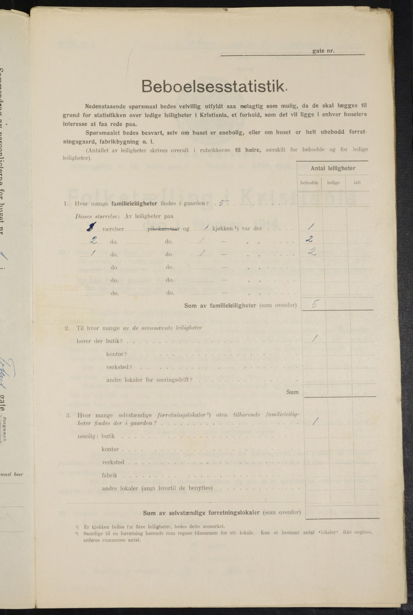 OBA, Kommunal folketelling 1.2.1914 for Kristiania, 1914, s. 116131