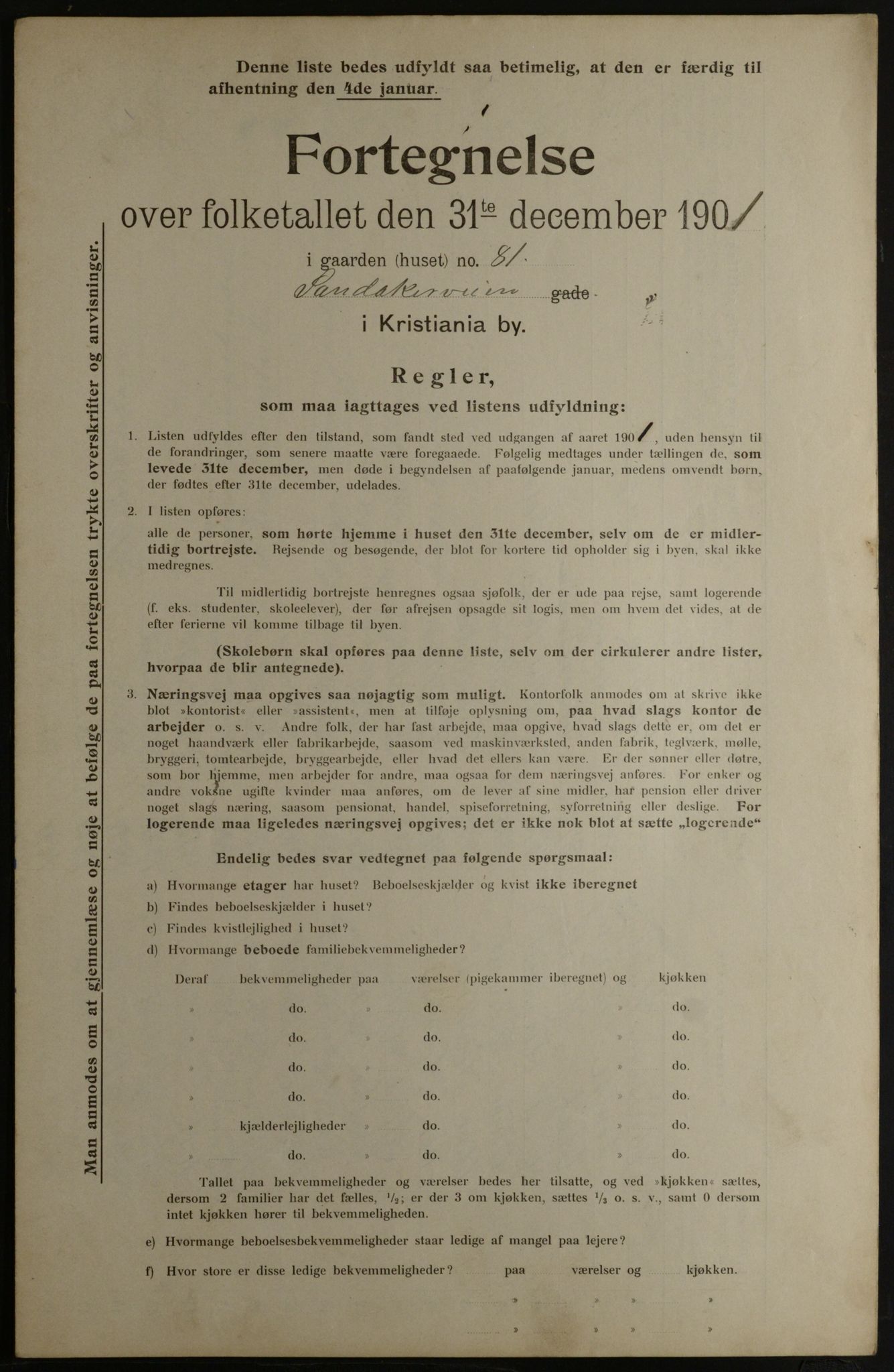 OBA, Kommunal folketelling 31.12.1901 for Kristiania kjøpstad, 1901, s. 13467