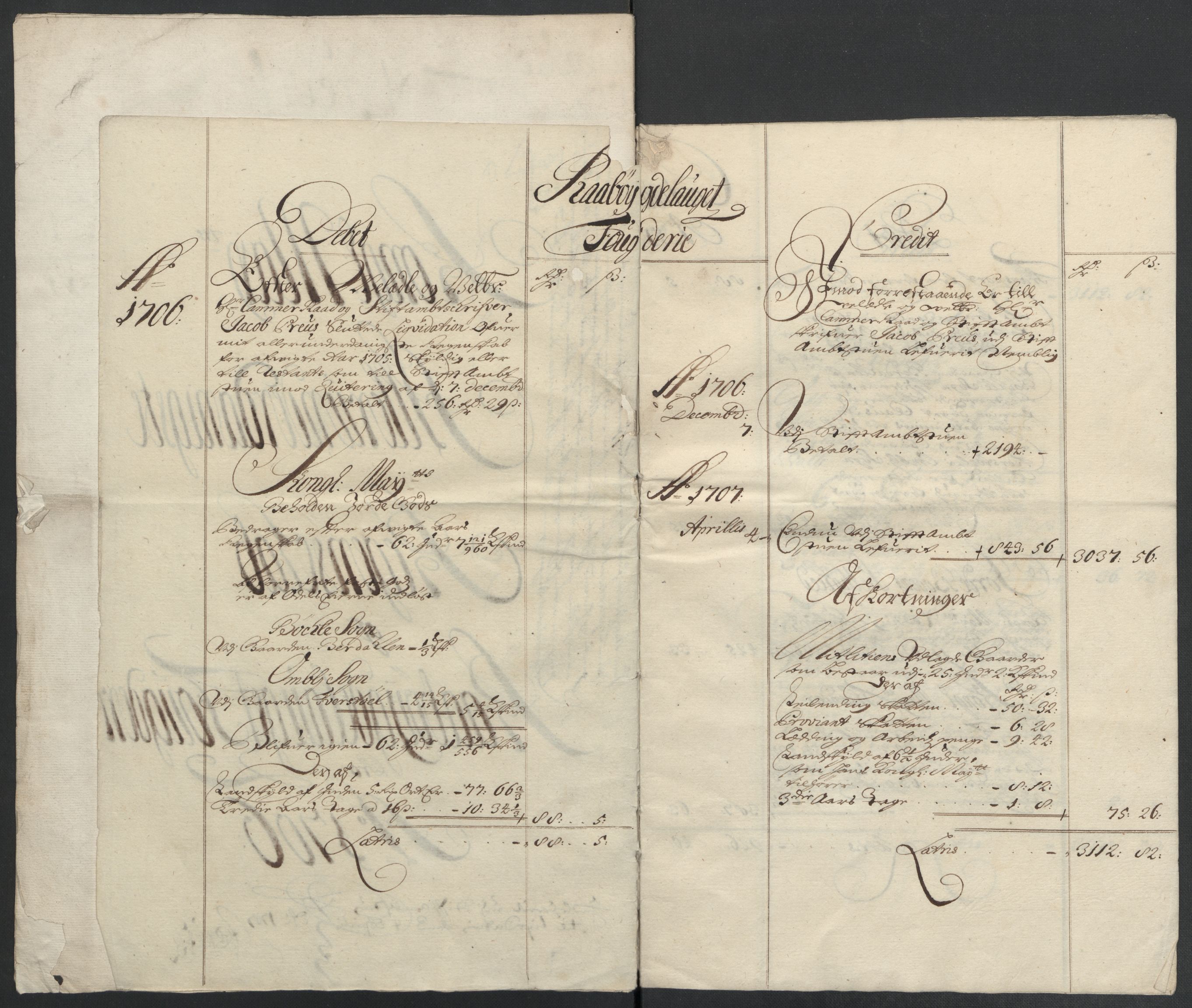 Rentekammeret inntil 1814, Reviderte regnskaper, Fogderegnskap, AV/RA-EA-4092/R40/L2448: Fogderegnskap Råbyggelag, 1706-1708, s. 9