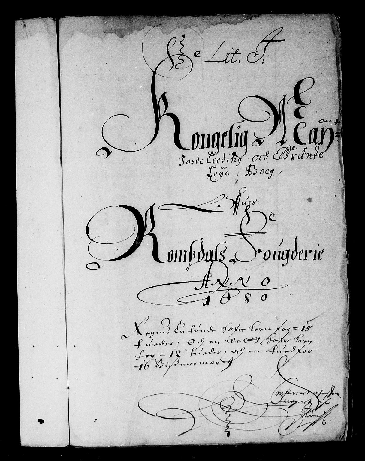 Rentekammeret inntil 1814, Reviderte regnskaper, Stiftamtstueregnskaper, Trondheim stiftamt og Nordland amt, AV/RA-EA-6044/R/Rf/L0061: Trondheim stiftamt, 1680