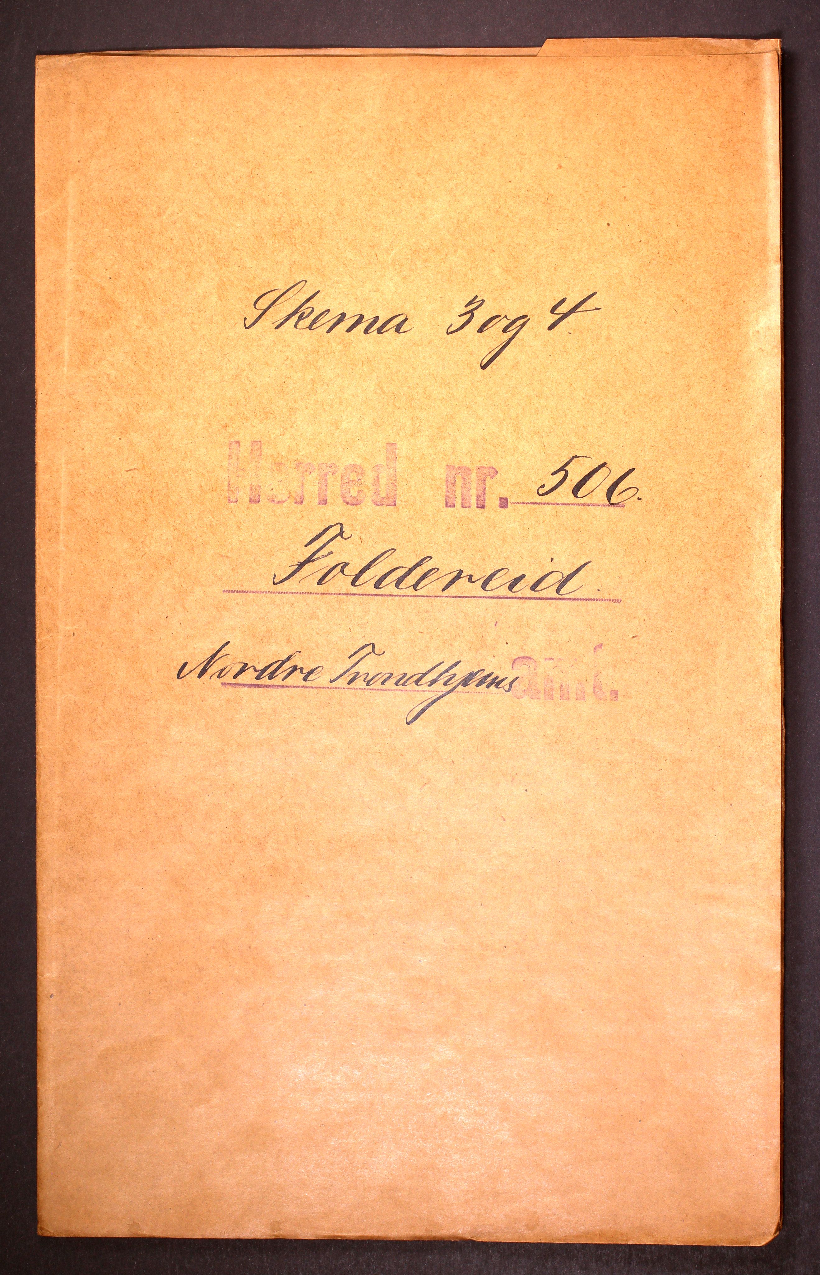 RA, Folketelling 1910 for 1753 Foldereid herred, 1910, s. 1