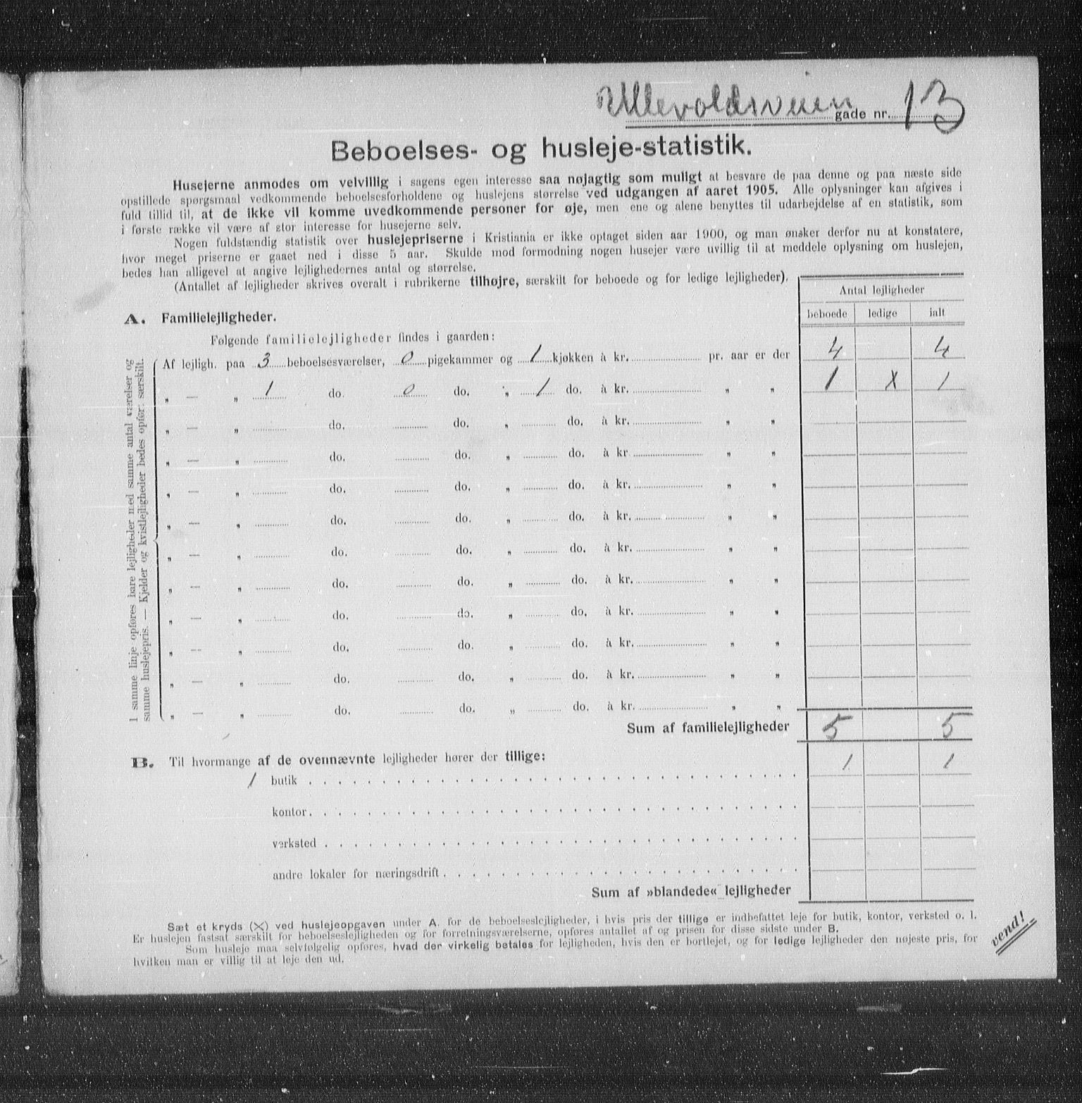 OBA, Kommunal folketelling 31.12.1905 for Kristiania kjøpstad, 1905, s. 62455