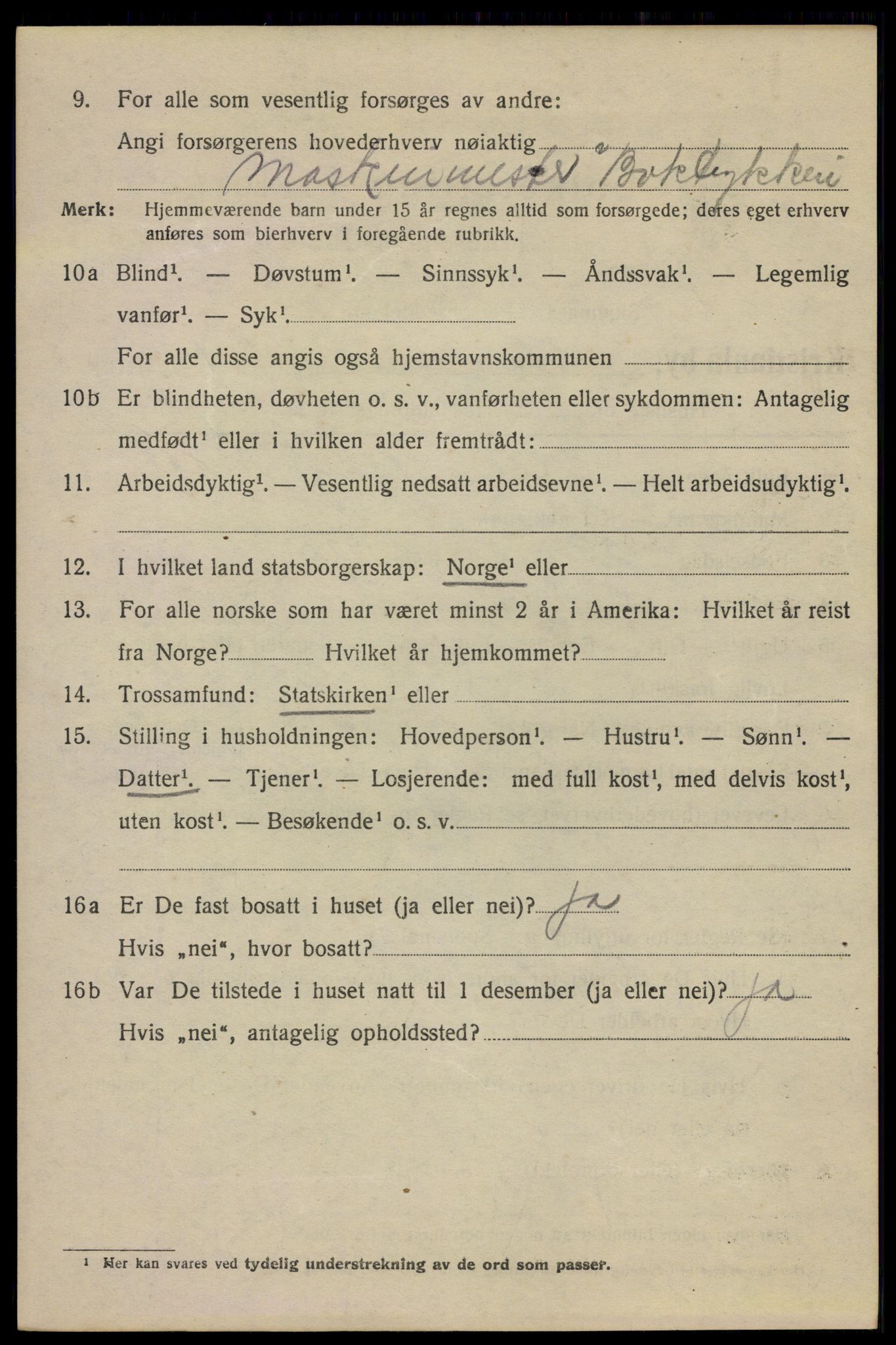 SAO, Folketelling 1920 for 0301 Kristiania kjøpstad, 1920, s. 392464