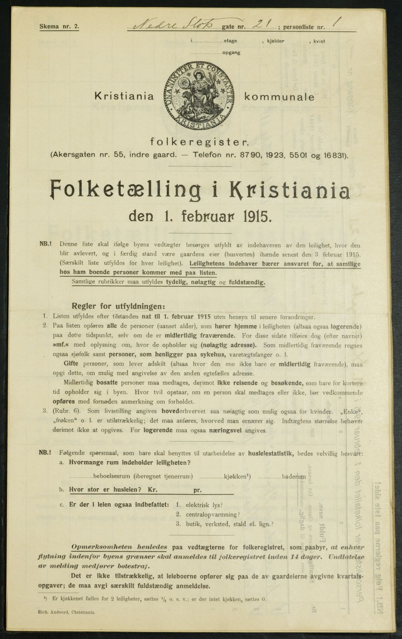 OBA, Kommunal folketelling 1.2.1915 for Kristiania, 1915, s. 68951