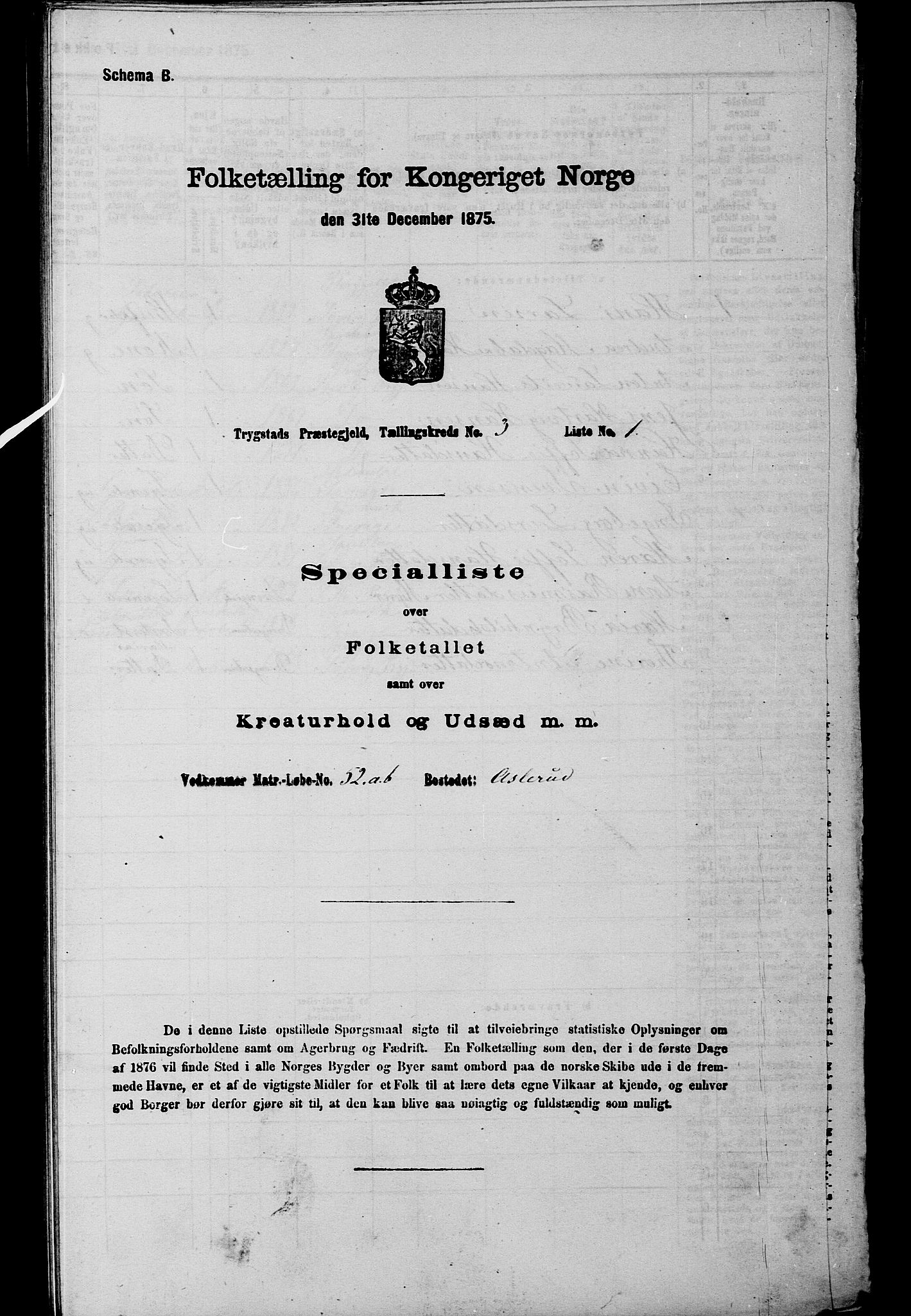 RA, Folketelling 1875 for 0122P Trøgstad prestegjeld, 1875, s. 277