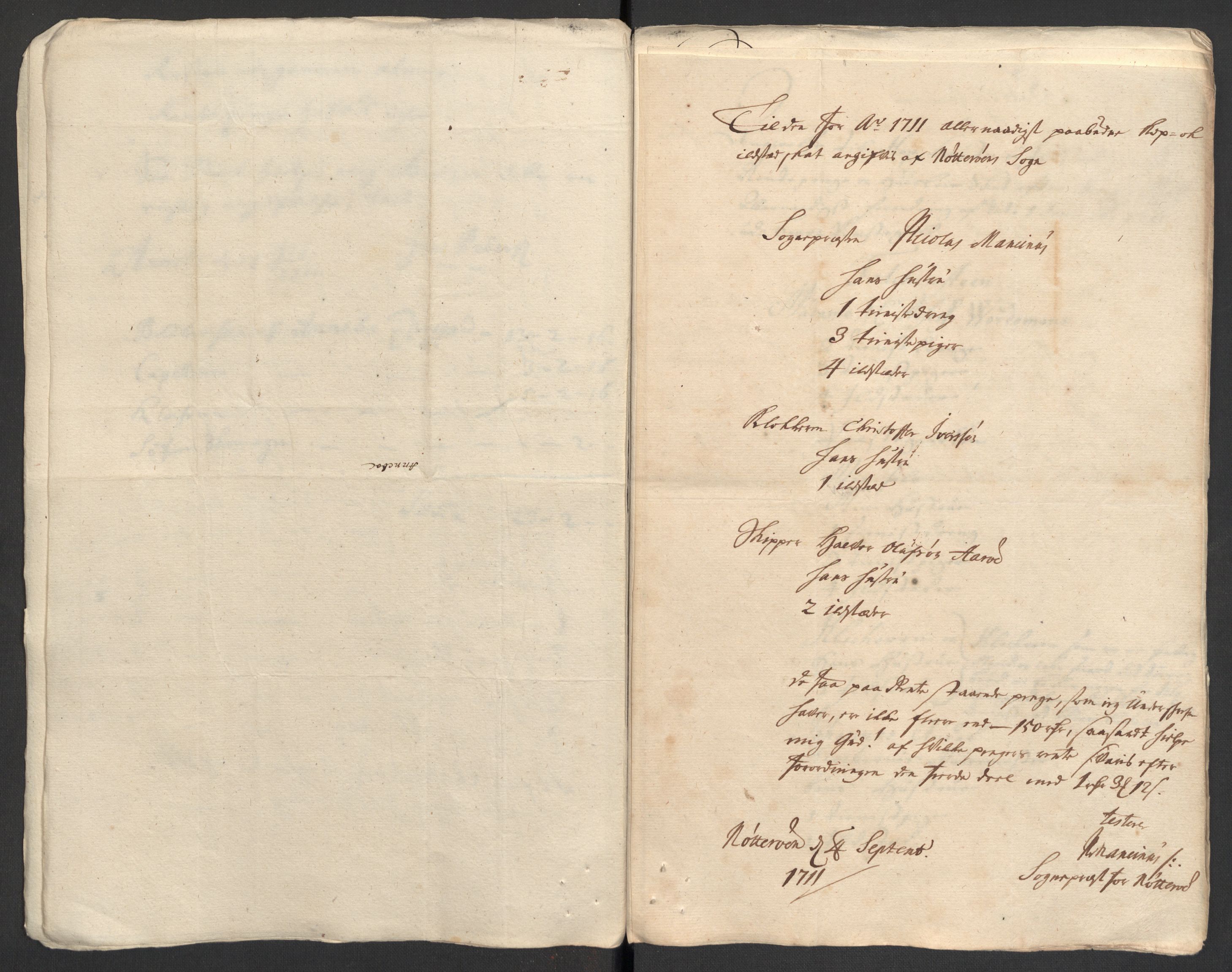 Rentekammeret inntil 1814, Reviderte regnskaper, Fogderegnskap, AV/RA-EA-4092/R32/L1876: Fogderegnskap Jarlsberg grevskap, 1711, s. 324