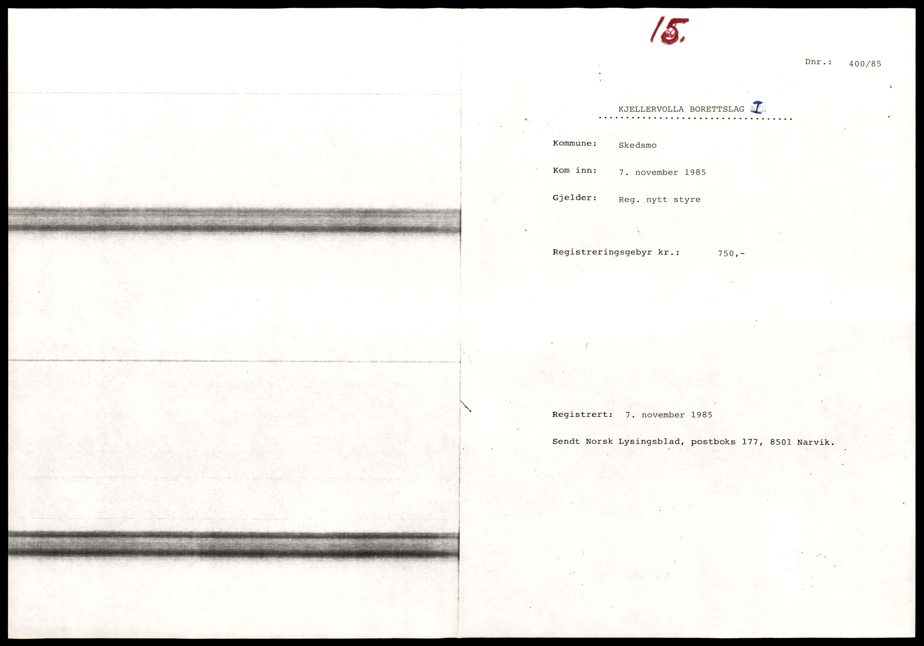 Nedre Romerike sorenskriveri, SAT/A-10469/K/Ke/Ked/L0011: Enkeltmannsforetak, aksjeselskap og andelslag, Kjellerv - Land, 1944-1989