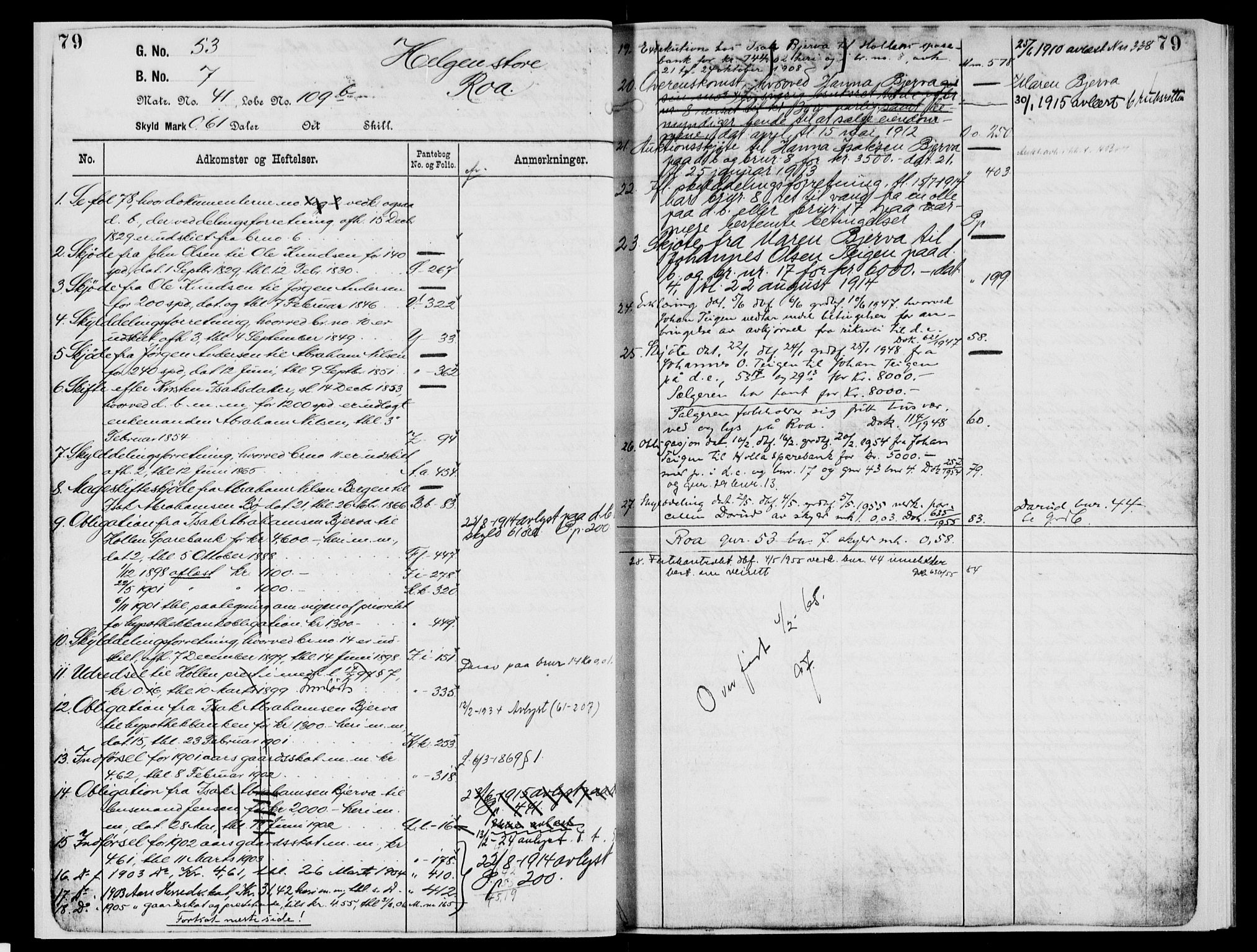 Nedre Telemark sorenskriveri, AV/SAKO-A-135/G/Gb/Gbg/L0003: Panteregister nr. VII 3, s. 79