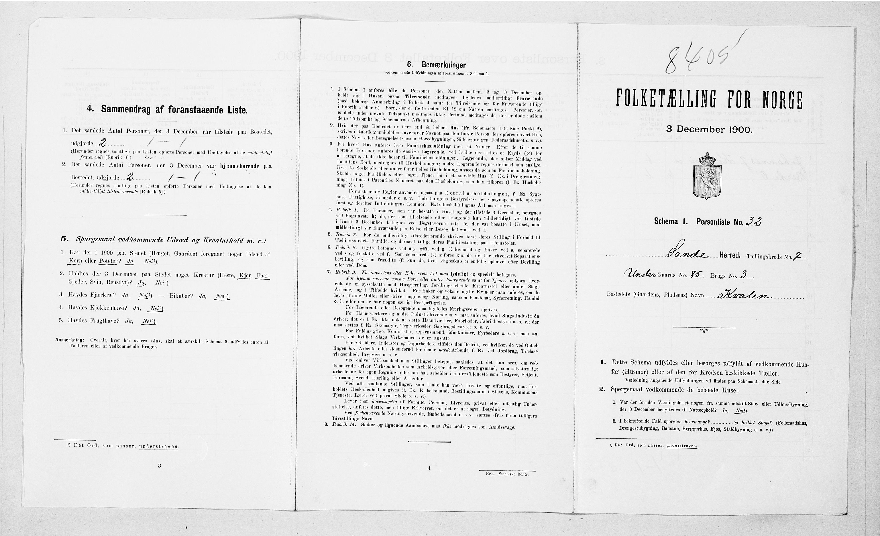 SAT, Folketelling 1900 for 1514 Sande herred, 1900, s. 807