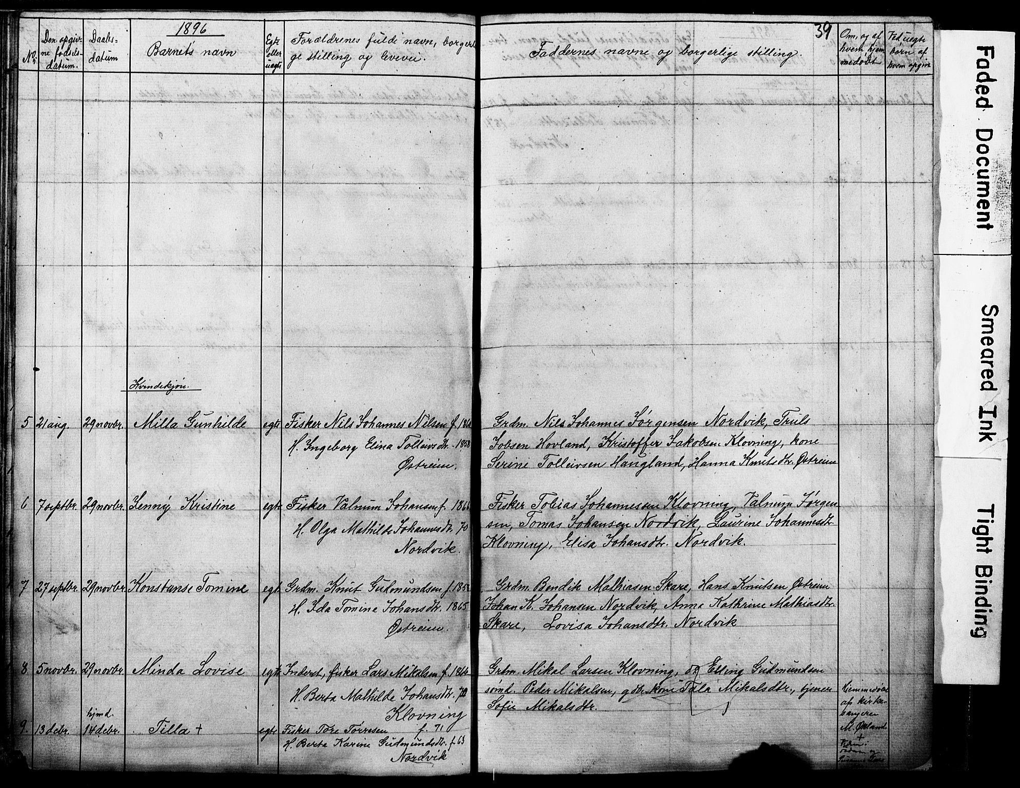 Torvastad sokneprestkontor, AV/SAST-A -101857/H/Ha/Hab/L0005: Klokkerbok nr. B 5, 1857-1908, s. 39