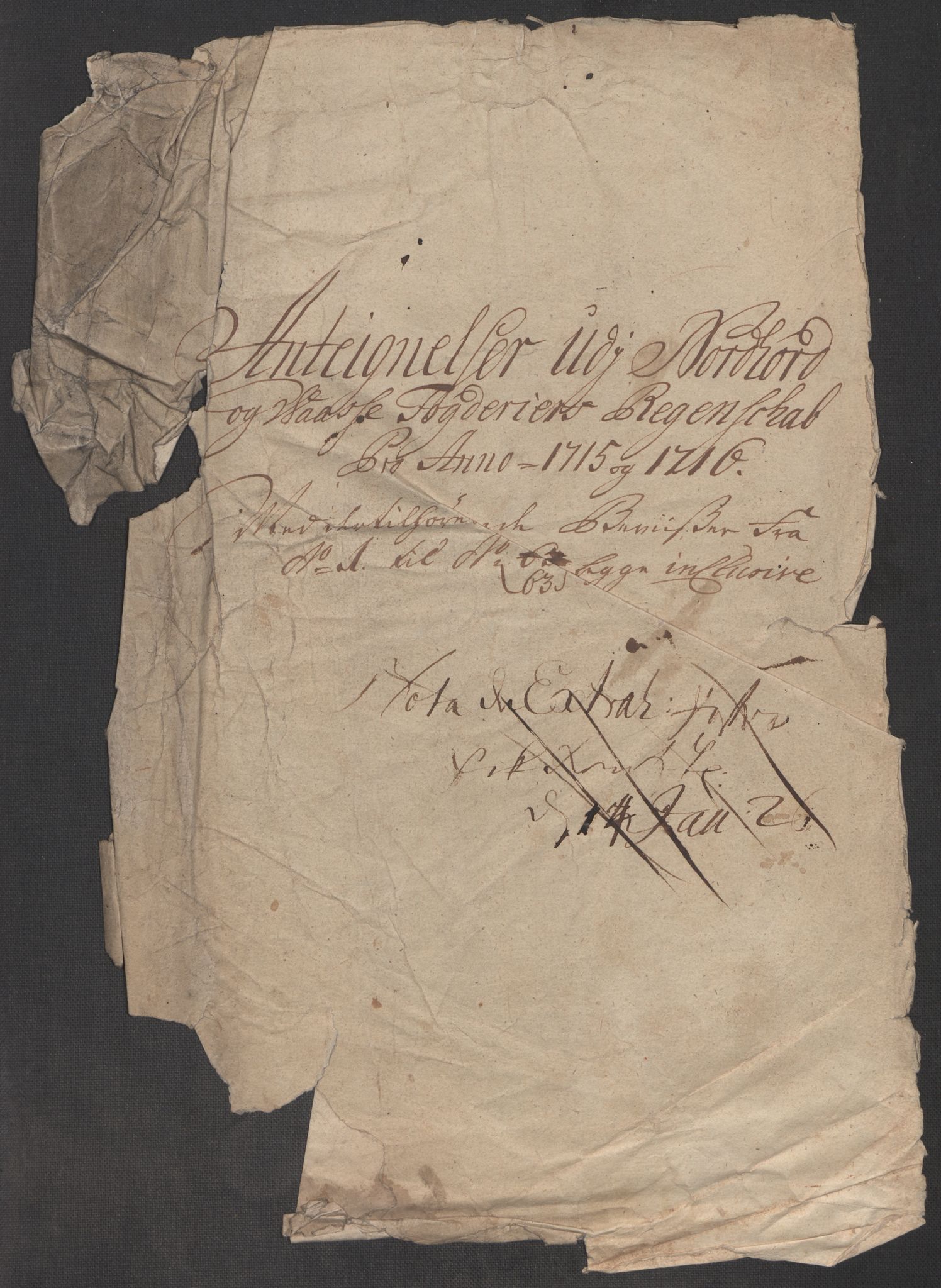 Rentekammeret inntil 1814, Reviderte regnskaper, Fogderegnskap, AV/RA-EA-4092/R51/L3200: Fogderegnskap Nordhordland og Voss, 1716, s. 4