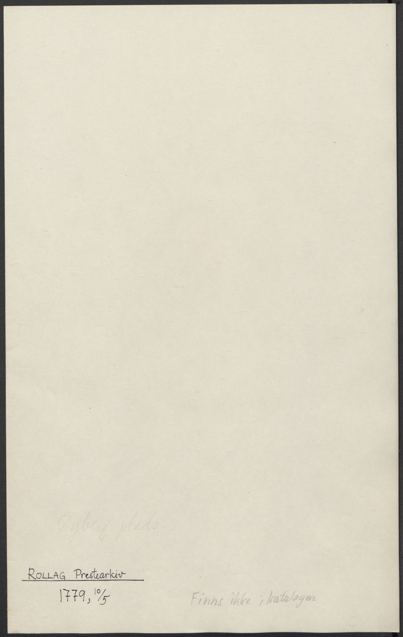 Riksarkivets diplomsamling, AV/RA-EA-5965/F15/L0018: Prestearkiv - Buskerud, 1764-1814, s. 203