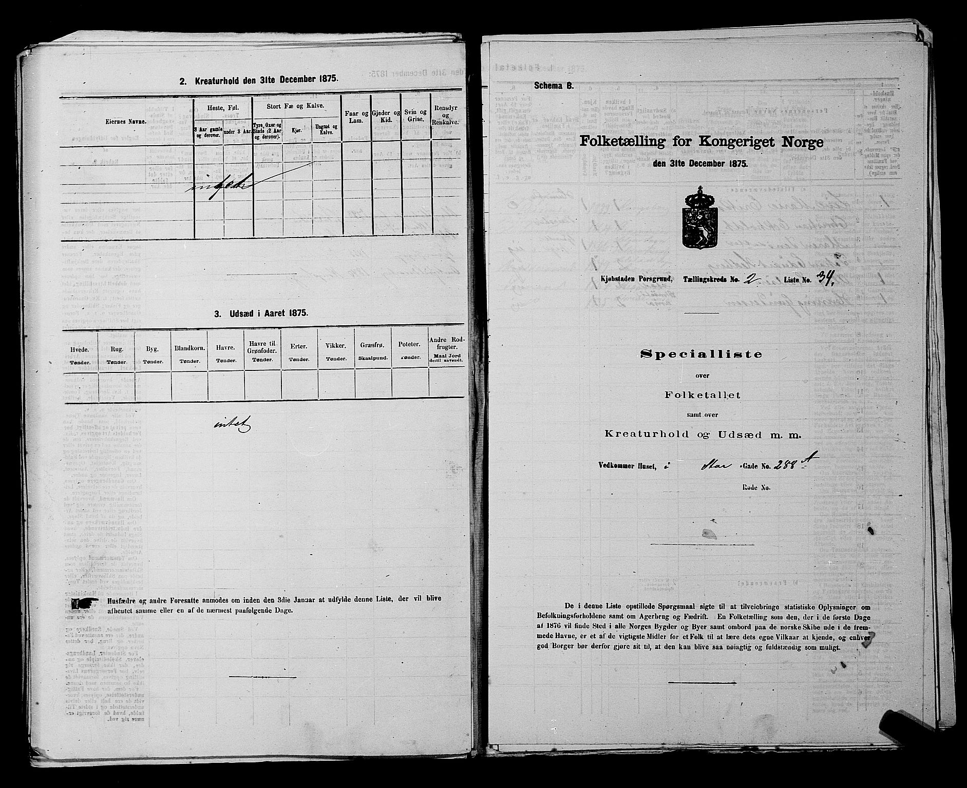 SAKO, Folketelling 1875 for 0805P Porsgrunn prestegjeld, 1875, s. 101