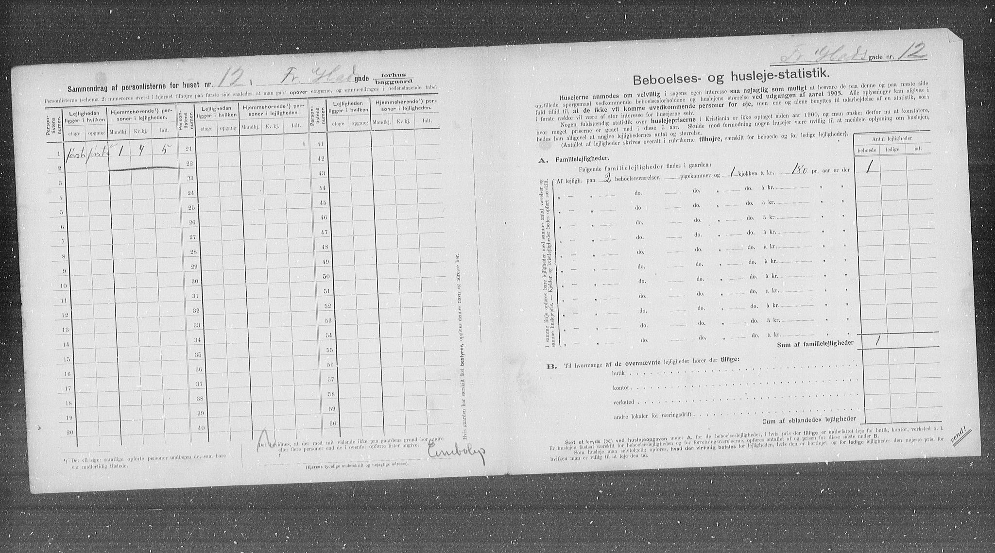 OBA, Kommunal folketelling 31.12.1905 for Kristiania kjøpstad, 1905, s. 13755