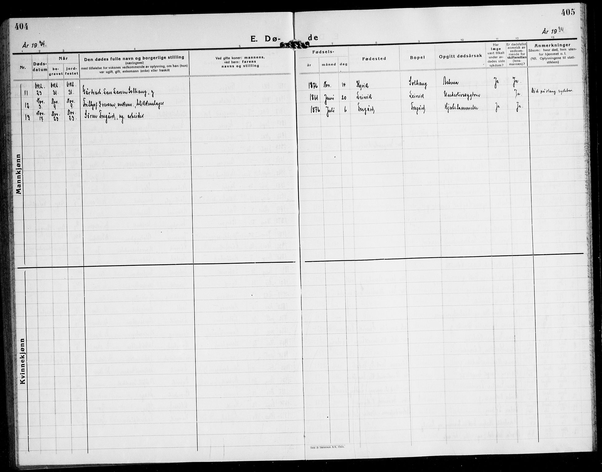 Stord sokneprestembete, SAB/A-78201/H/Hab: Klokkerbok nr. A 5, 1933-1945, s. 404-405