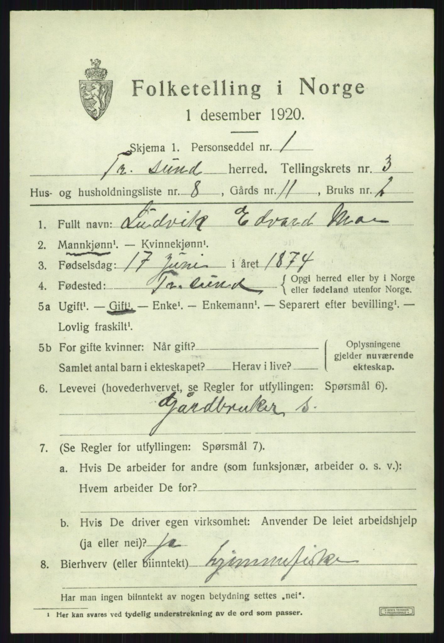 SATØ, Folketelling 1920 for 1934 Tromsøysund herred, 1920, s. 2776