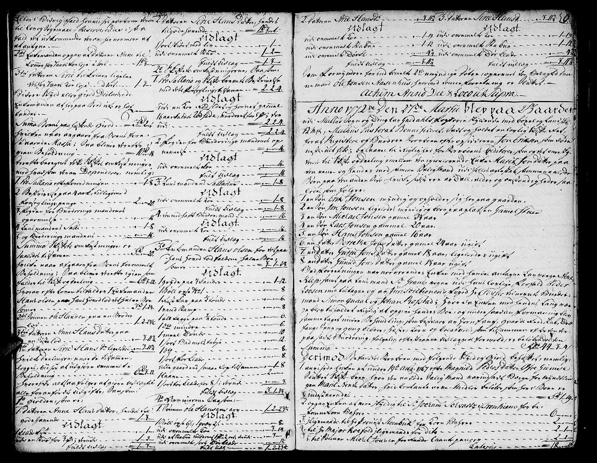Gauldal sorenskriveri, AV/SAT-A-0014/1/3/3A/L0005: Skifteprotokoll, 1772-1777, s. 8b-9a