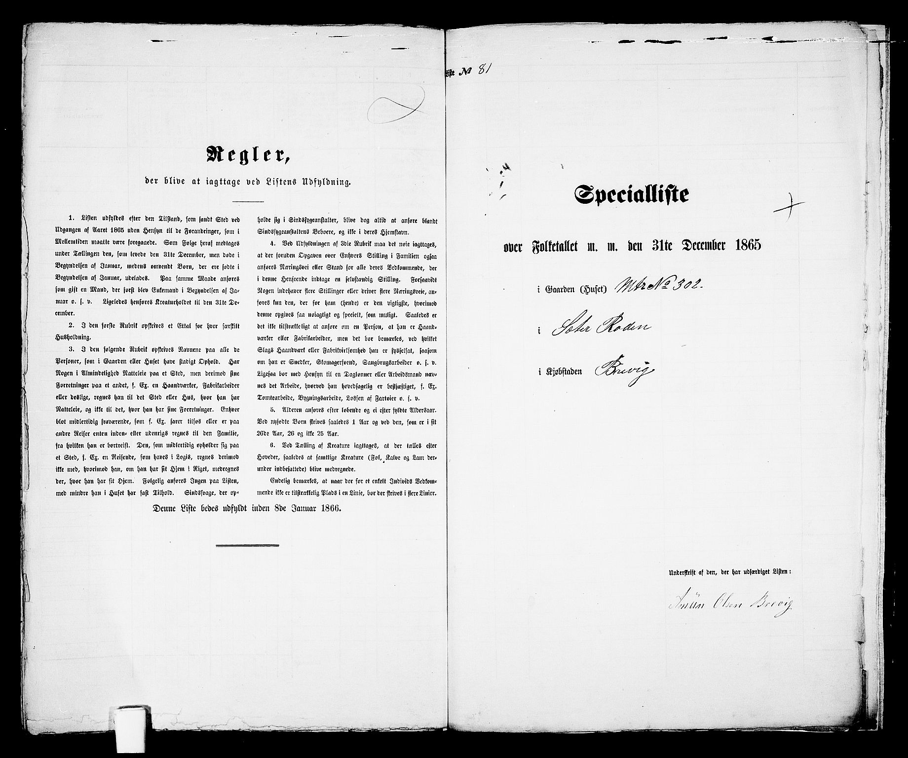 RA, Folketelling 1865 for 0804P Brevik prestegjeld, 1865, s. 373