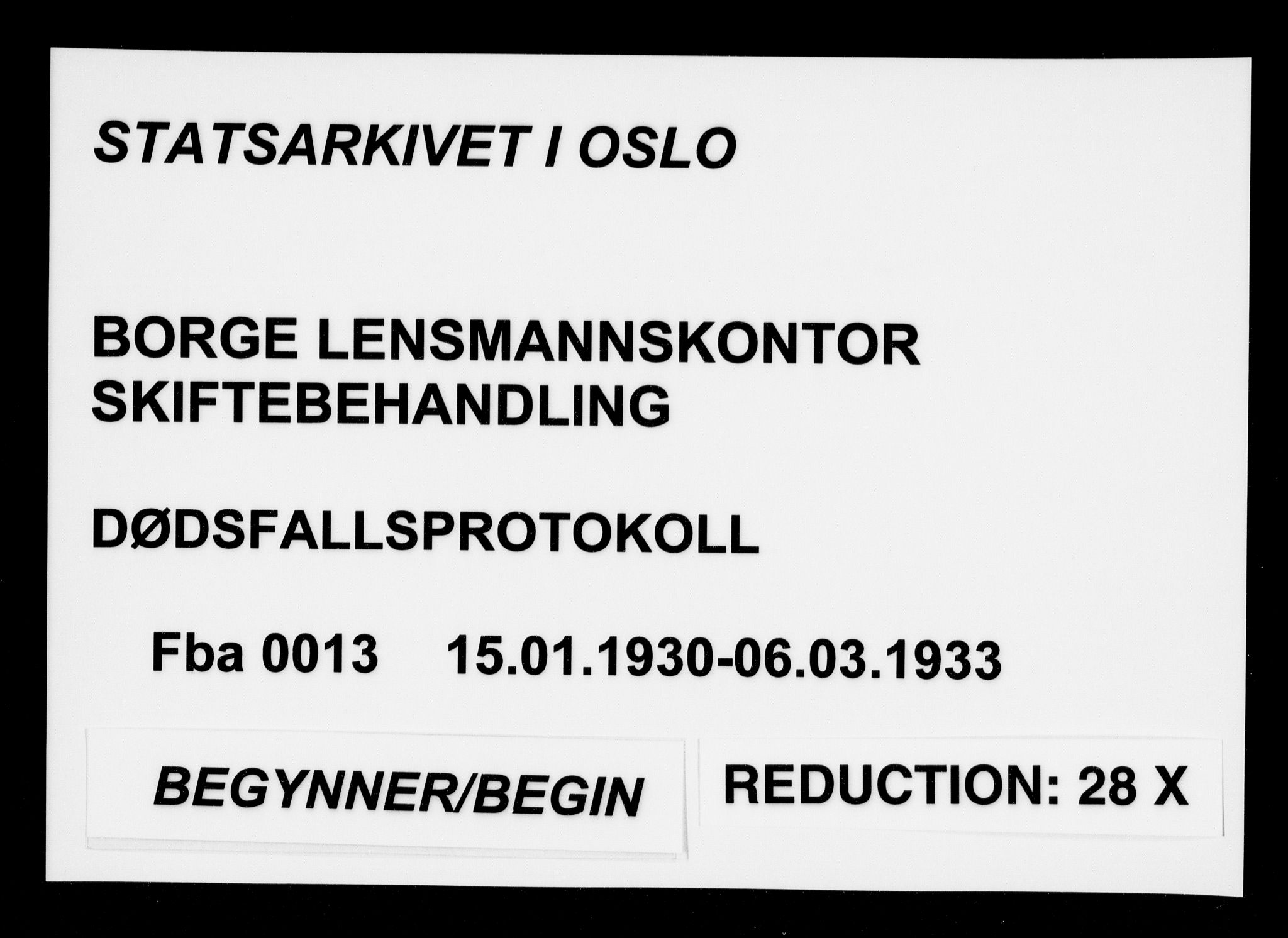 Borge i Østfold  lensmannskontor, SAO/A-10176/H/Ha/Haa/L0013: Dødsfallsprotokoll, 1930-1933
