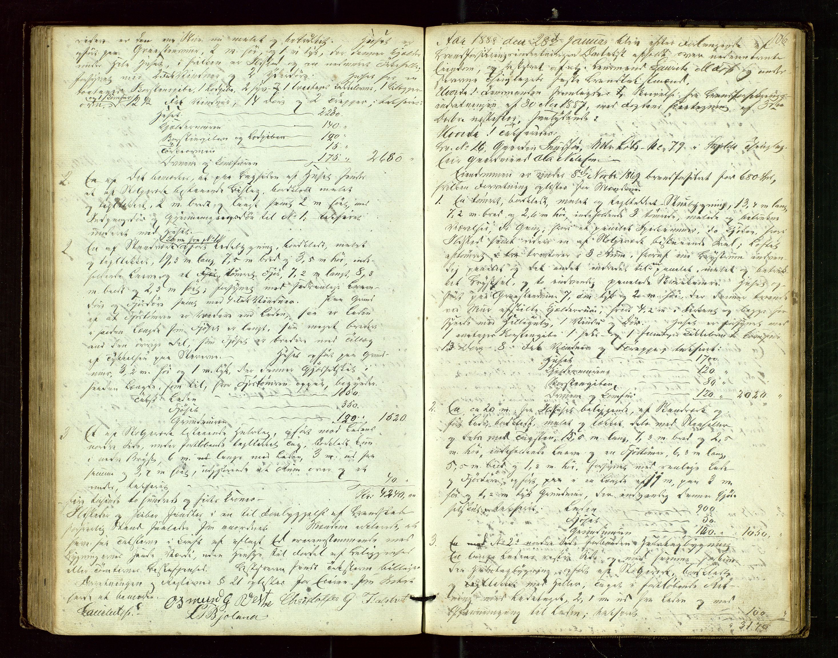 Skjold lensmannskontor, AV/SAST-A-100182/Goa/L0001: "Brandtaxations-Protocol for Skjold Thinglaug i Ryfylke", 1853-1890, s. 105b-106a