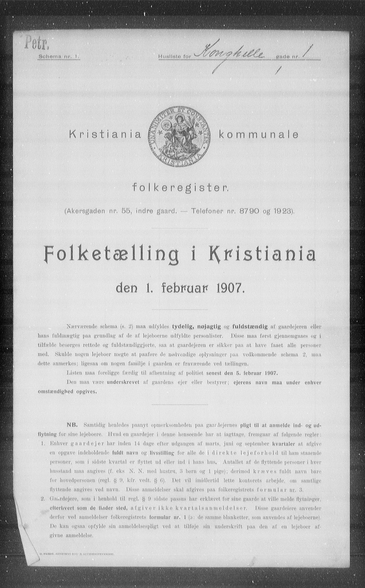 OBA, Kommunal folketelling 1.2.1907 for Kristiania kjøpstad, 1907, s. 26834