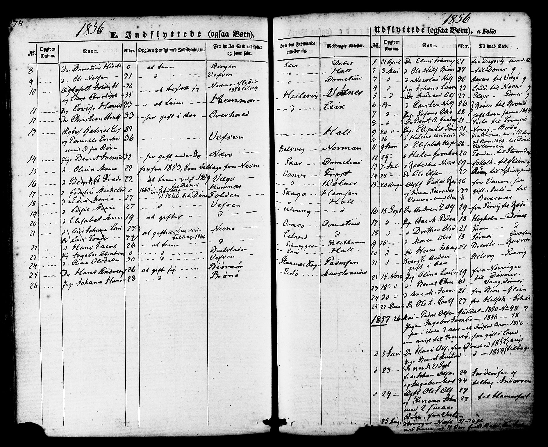 Ministerialprotokoller, klokkerbøker og fødselsregistre - Nordland, SAT/A-1459/830/L0448: Ministerialbok nr. 830A12, 1855-1878, s. 274