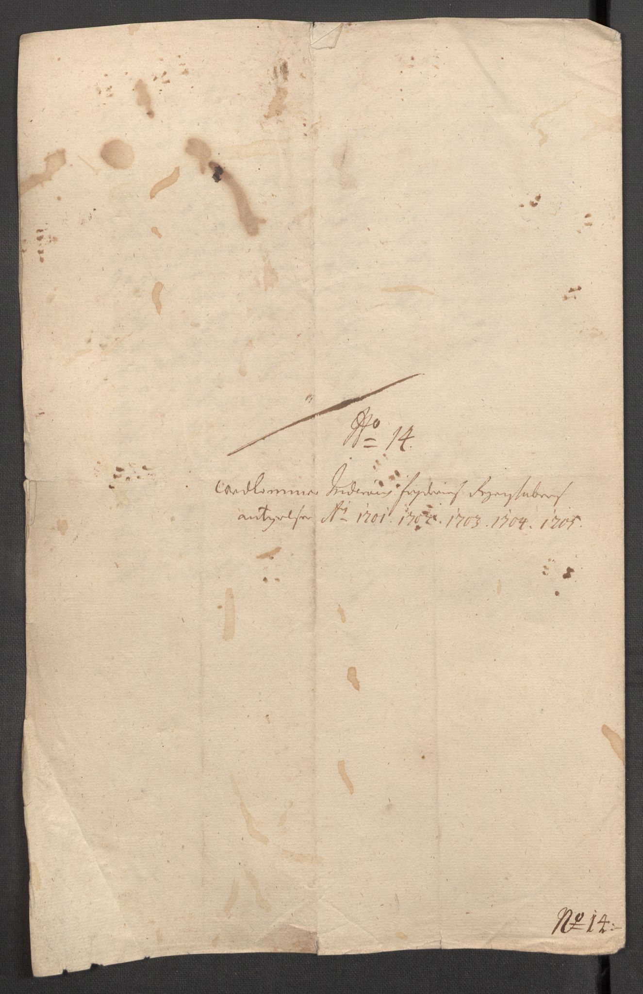 Rentekammeret inntil 1814, Reviderte regnskaper, Fogderegnskap, RA/EA-4092/R63/L4314: Fogderegnskap Inderøy, 1705, s. 314