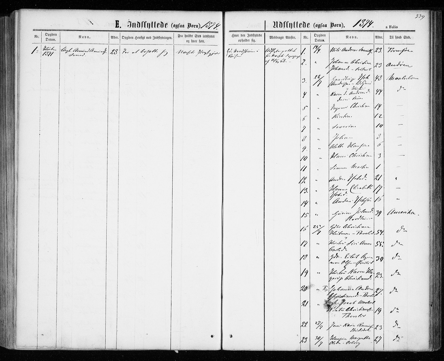 Tranøy sokneprestkontor, SATØ/S-1313/I/Ia/Iaa/L0008kirke: Ministerialbok nr. 8, 1867-1877, s. 339