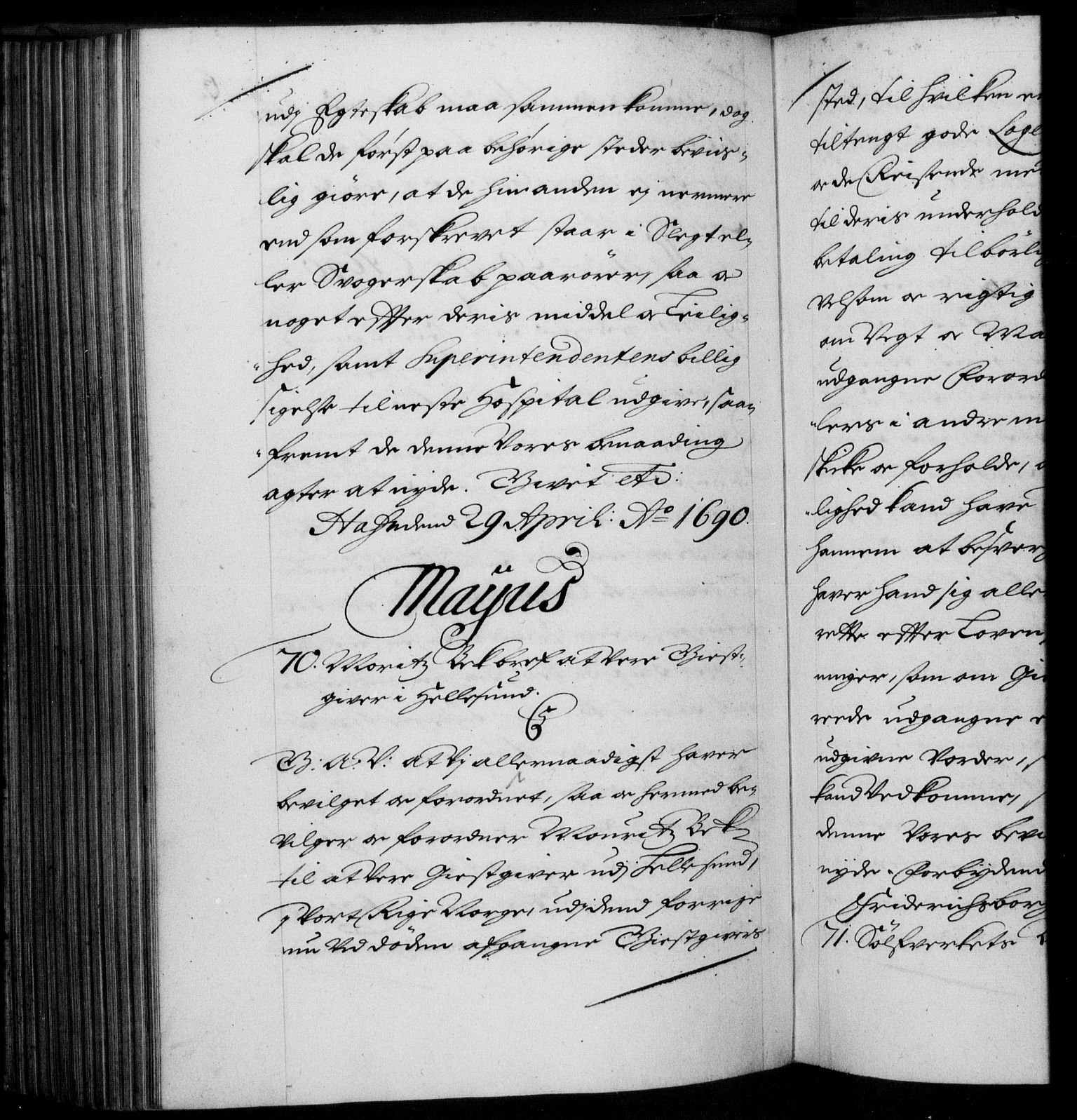 Danske Kanselli 1572-1799, RA/EA-3023/F/Fc/Fca/Fcaa/L0015: Norske registre (mikrofilm), 1688-1691, s. 336b