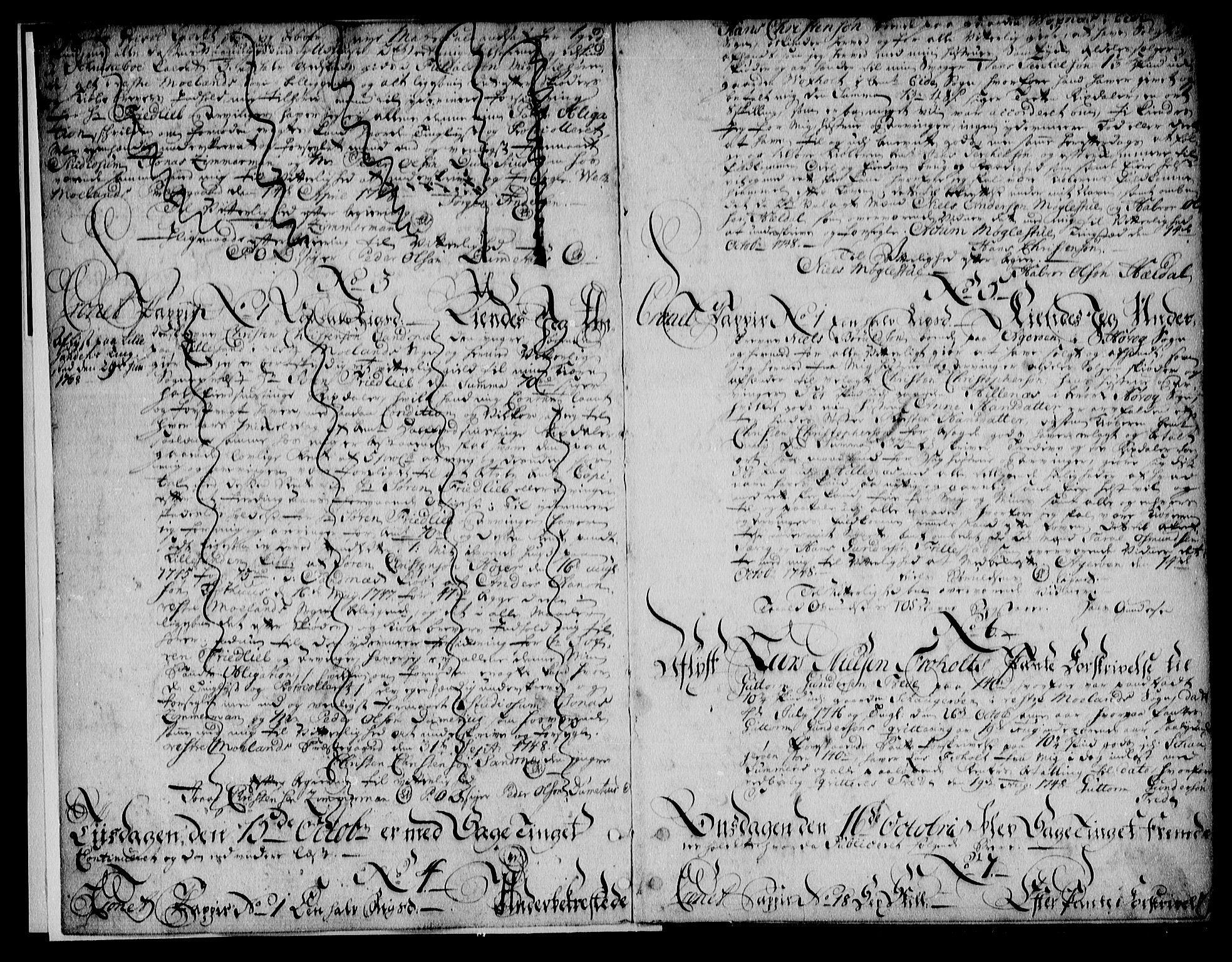 Nedenes sorenskriveri før 1824, SAK/1221-0007/G/Gb/L0008: Pantebok nr. 8, 1748-1754, s. 2