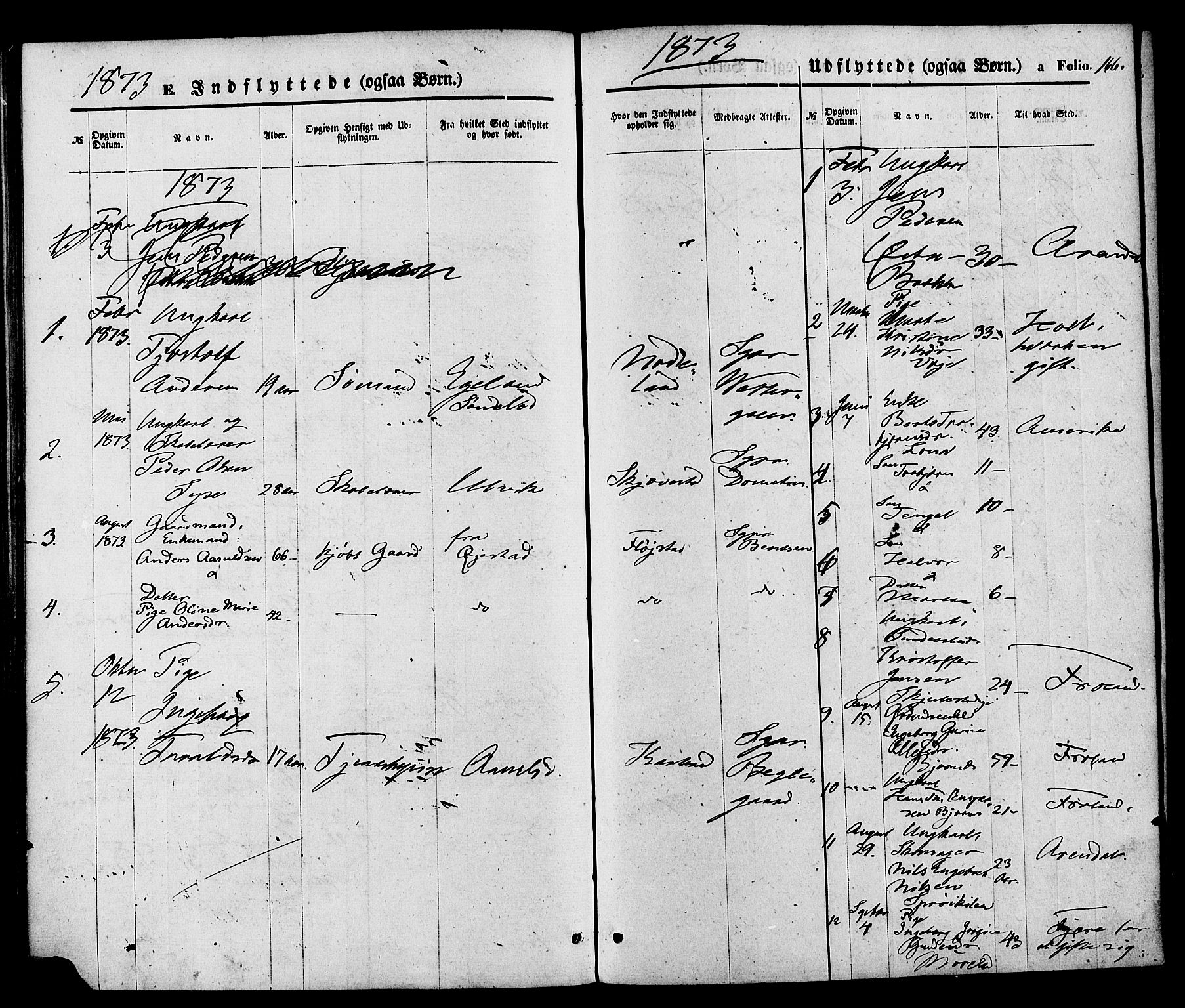 Austre Moland sokneprestkontor, SAK/1111-0001/F/Fa/Faa/L0009: Ministerialbok nr. A 9, 1869-1879, s. 166
