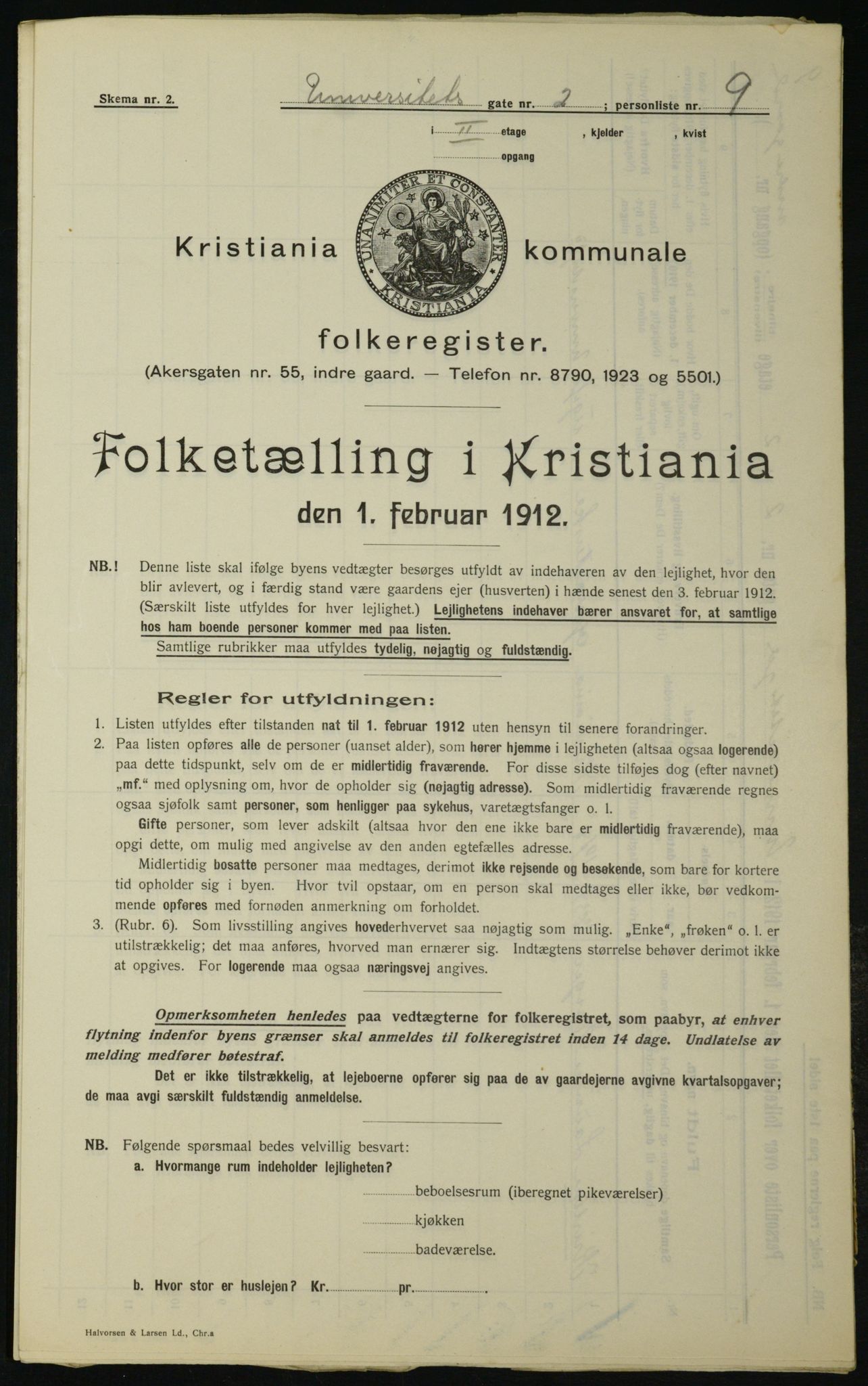OBA, Kommunal folketelling 1.2.1912 for Kristiania, 1912, s. 119924