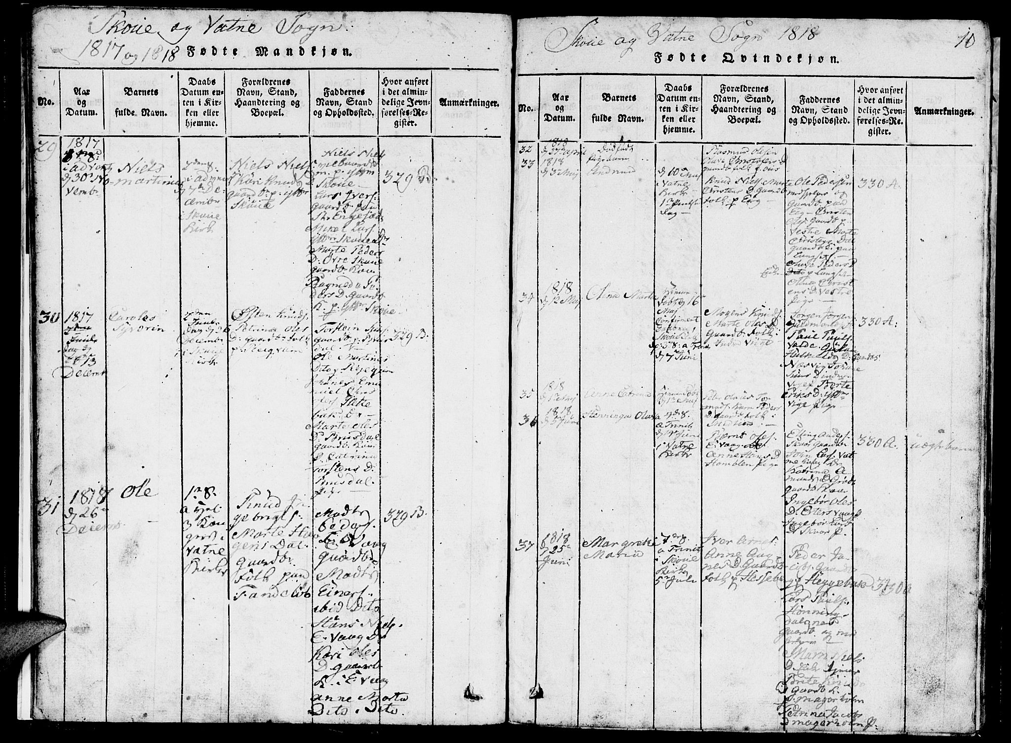 Ministerialprotokoller, klokkerbøker og fødselsregistre - Møre og Romsdal, AV/SAT-A-1454/524/L0360: Klokkerbok nr. 524C01, 1816-1830, s. 10