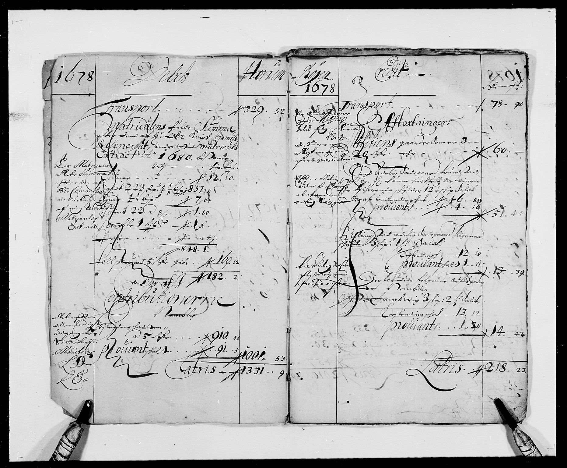 Rentekammeret inntil 1814, Reviderte regnskaper, Fogderegnskap, AV/RA-EA-4092/R29/L1691: Fogderegnskap Hurum og Røyken, 1678-1681, s. 5