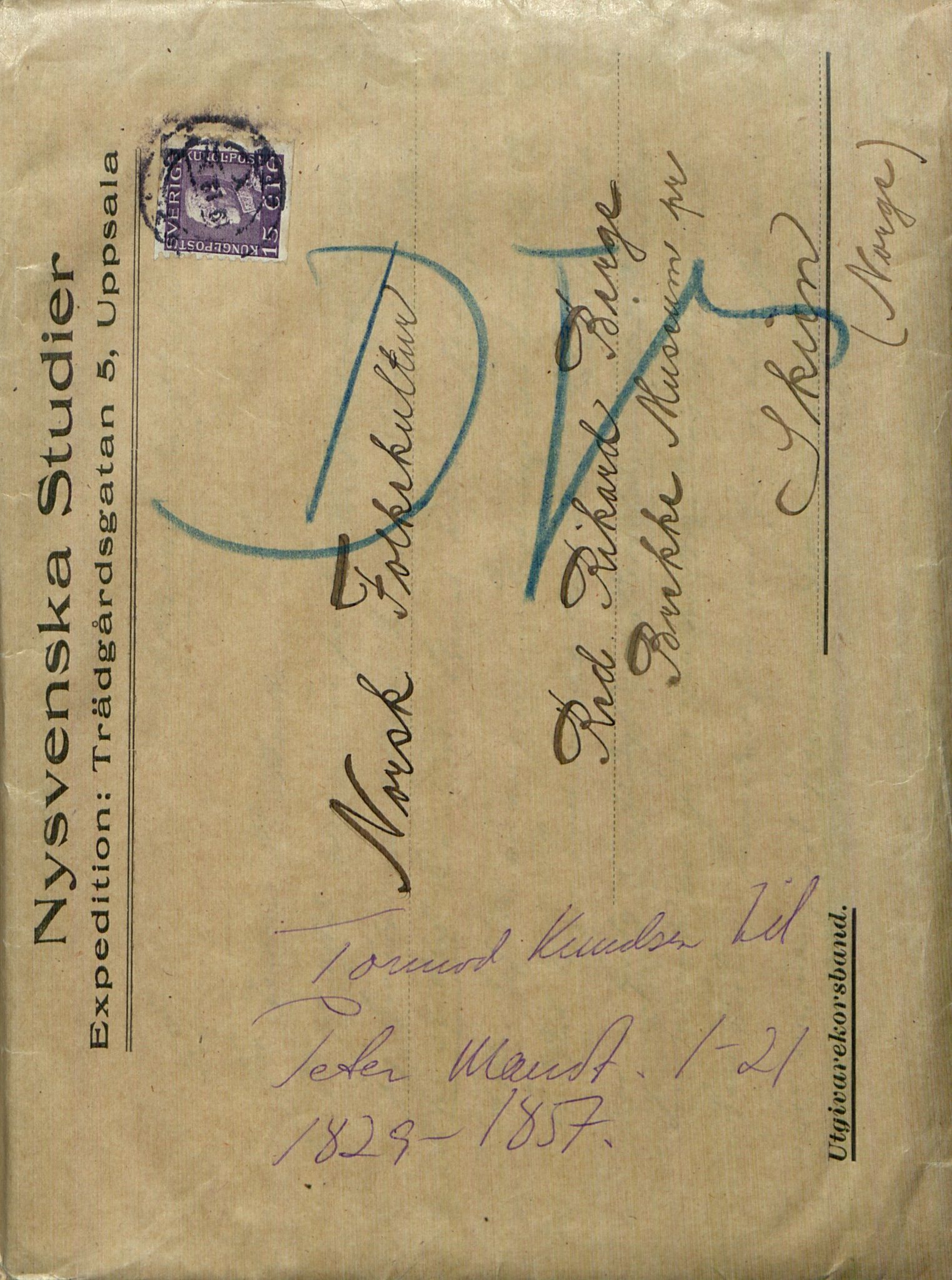 Rikard Berge, TEMU/TGM-A-1003/F/L0014/0035: 471-512 / 505 Ei samling brev til Mandt frå Tormod Knutsen, 1910-1950