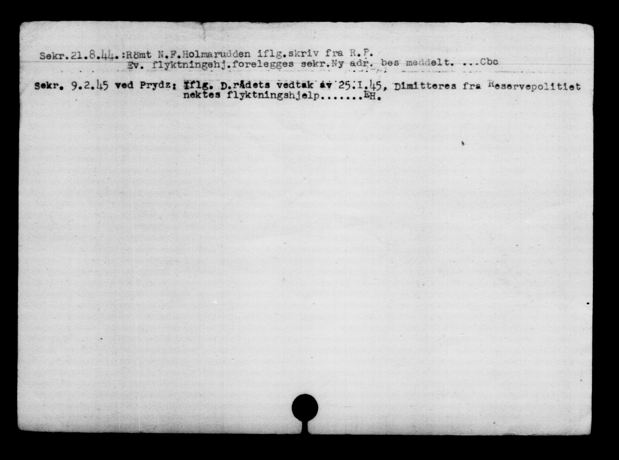Utenriksstasjonene, Legasjonen i Stockholm, Flyktningkontoret, AV/RA-S-6753/V/Va/L0007: Kjesäterkartoteket, flyktninger med registreringsnr. 12700-15723, 1940-1945, s. 1677