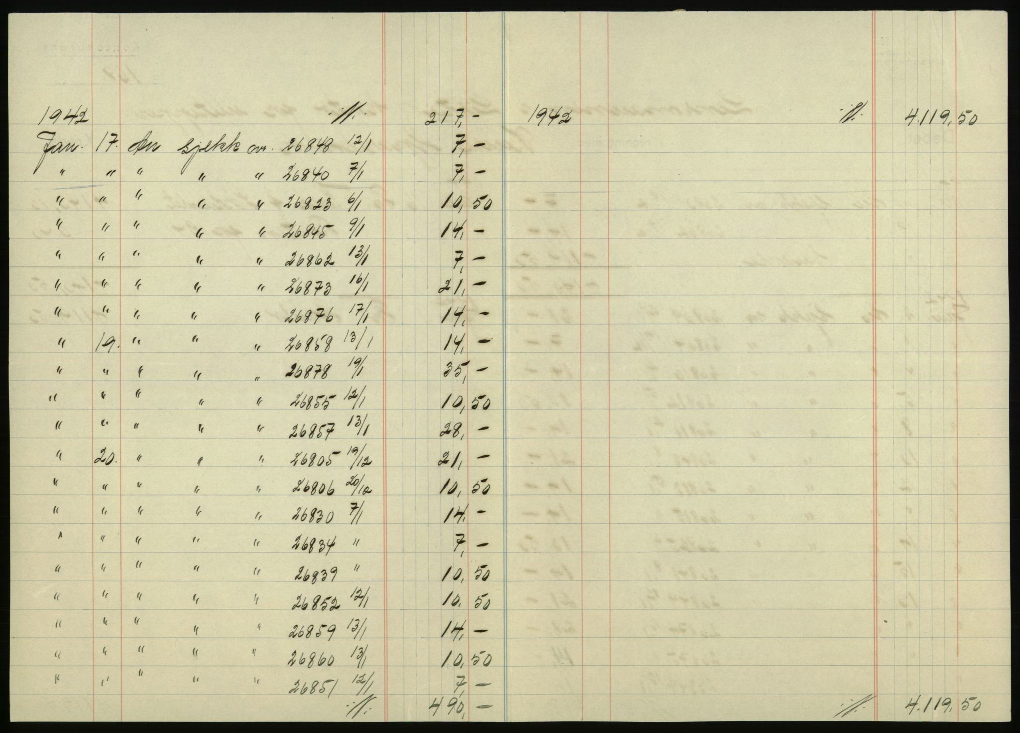 Forsvarsdepartementet, 10. kontor / Oppgjørskontoret, AV/RA-RAFA-1225/D/Db/L0180: Lista oppgjørskontor, 1942-1952, s. 1056