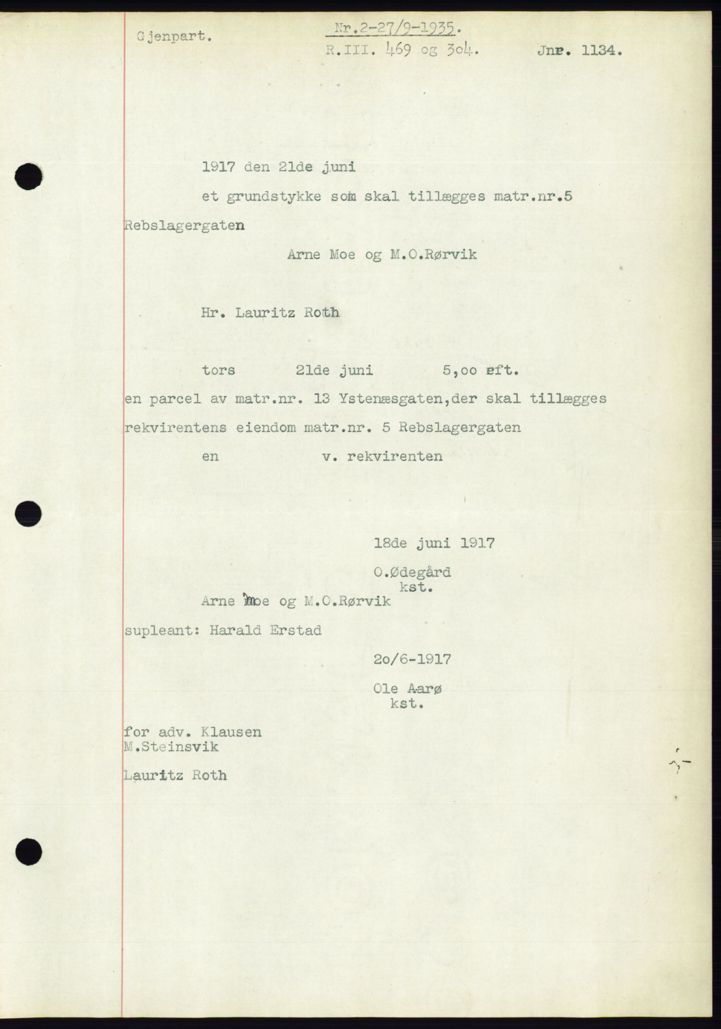 Ålesund byfogd, SAT/A-4384: Pantebok nr. 32, 1934-1935, Tingl.dato: 27.09.1935