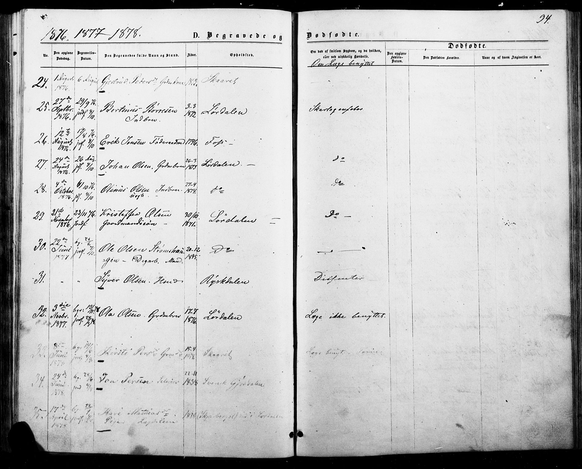 Trysil prestekontor, AV/SAH-PREST-046/H/Ha/Haa/L0010: Ministerialbok nr. 10, 1872-1895, s. 94