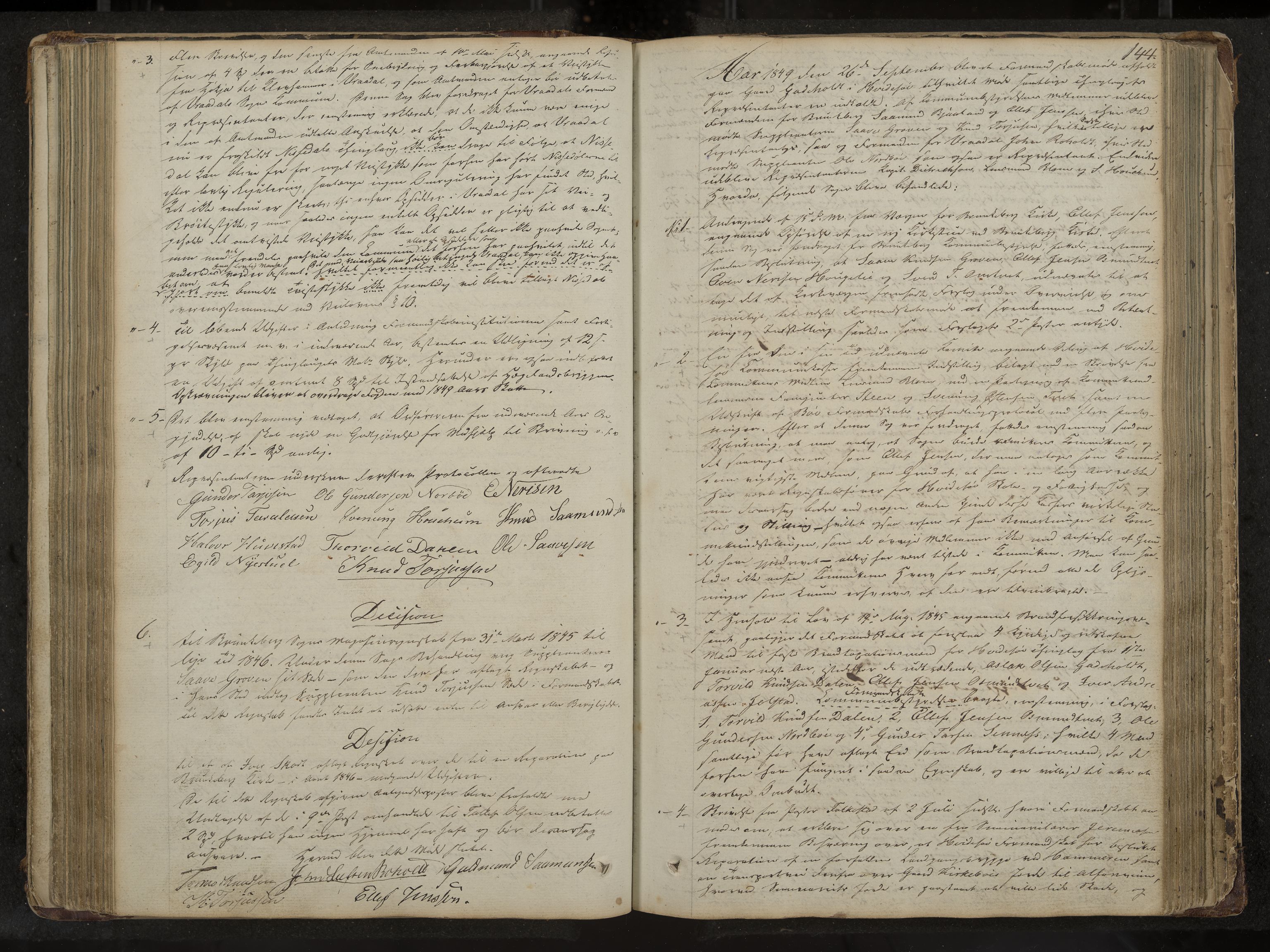 Kviteseid formannskap og sentraladministrasjon, IKAK/0829021/A/Aa/L0001: Møtebok med register, 1837-1866, s. 144