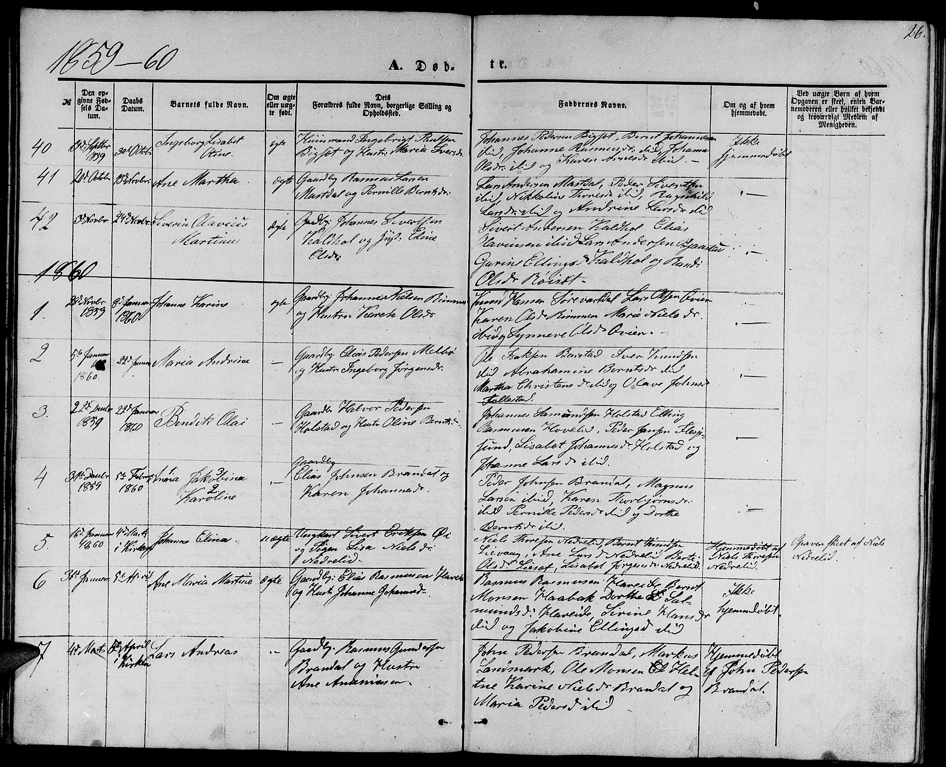 Ministerialprotokoller, klokkerbøker og fødselsregistre - Møre og Romsdal, SAT/A-1454/510/L0124: Klokkerbok nr. 510C01, 1854-1877, s. 26