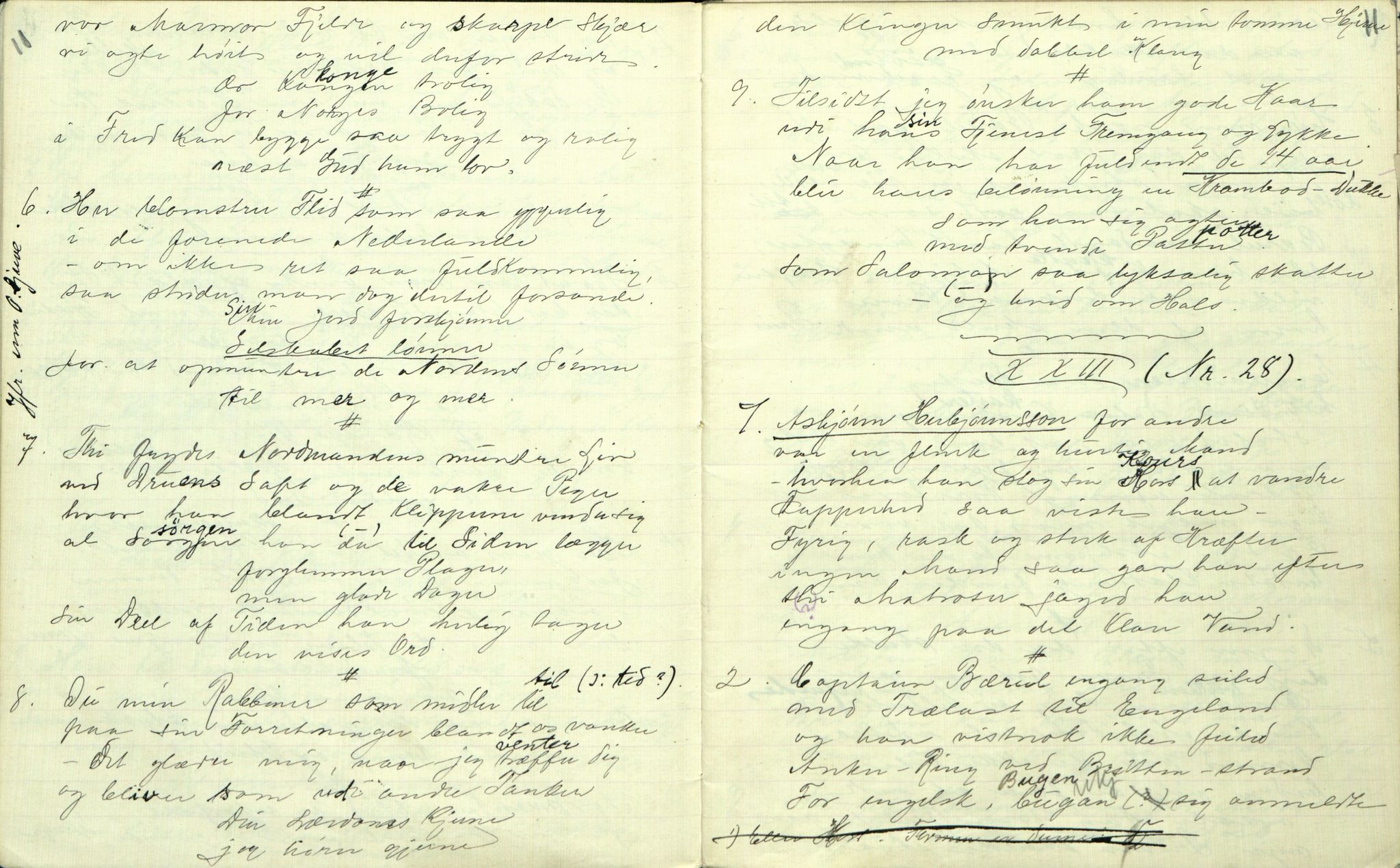 Rikard Berge, TEMU/TGM-A-1003/F/L0001/0010: 001-030 Innholdslister / 7. Framhald av vinsvolds dikt. Merknader til Vinsvaal-boki. XXX uppskr. etter a: Olav Brubakken, B: Eiv. Tresland, C: Gunnhild Bjørge, D: Kvende, e: Hardthol, F: Lisle Aasheim. Mindet af Ole Halvorsen Juve. Smaaknas , 1901, s. 10-11