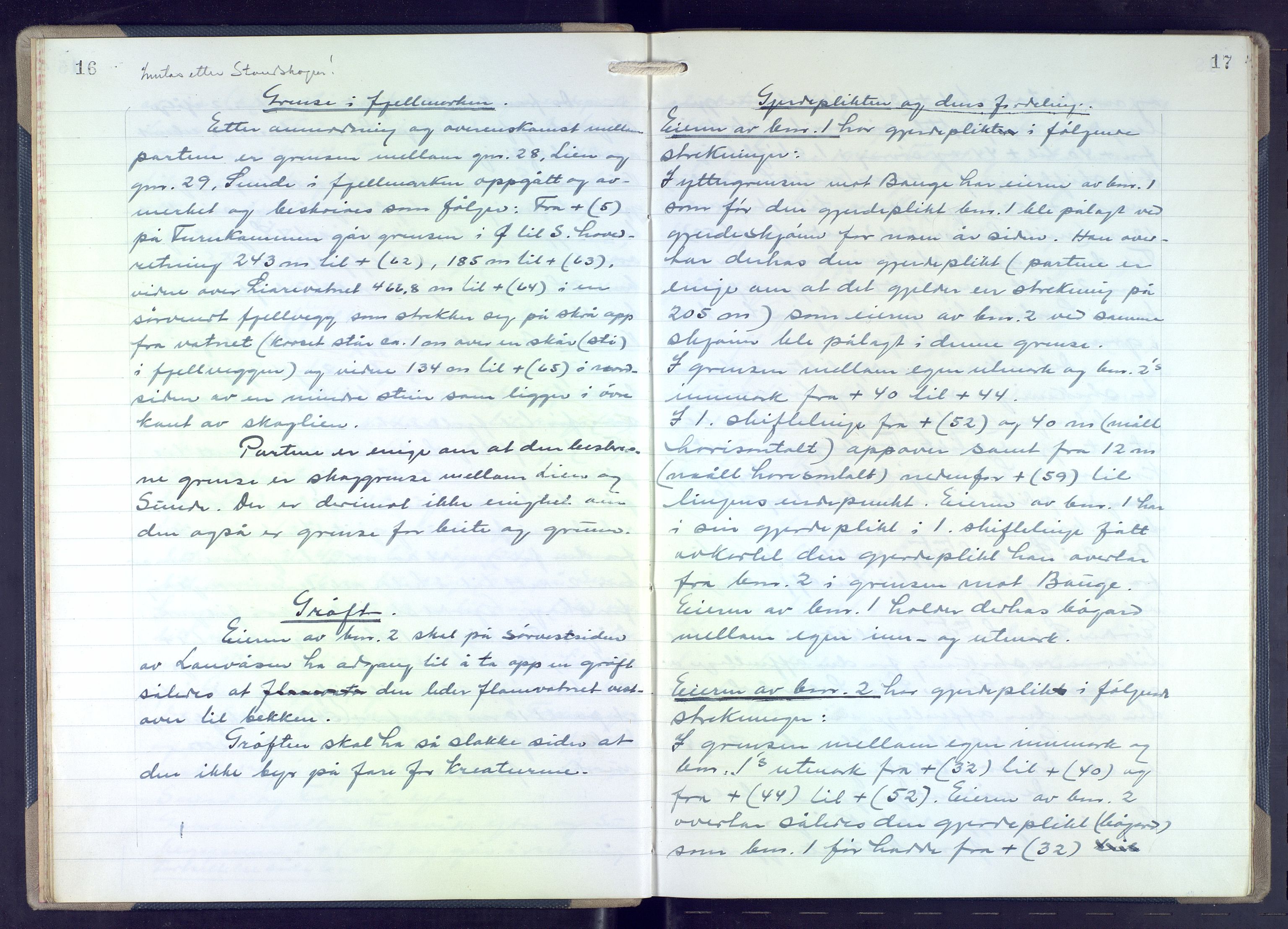 Hordaland jordskiftedøme - VII Indre Sunnhordland jordskiftedistrikt, AV/SAB-A-7401/A/Aa/L0021: Forhandlingsprotokoll, 1945-1953, s. 16-17