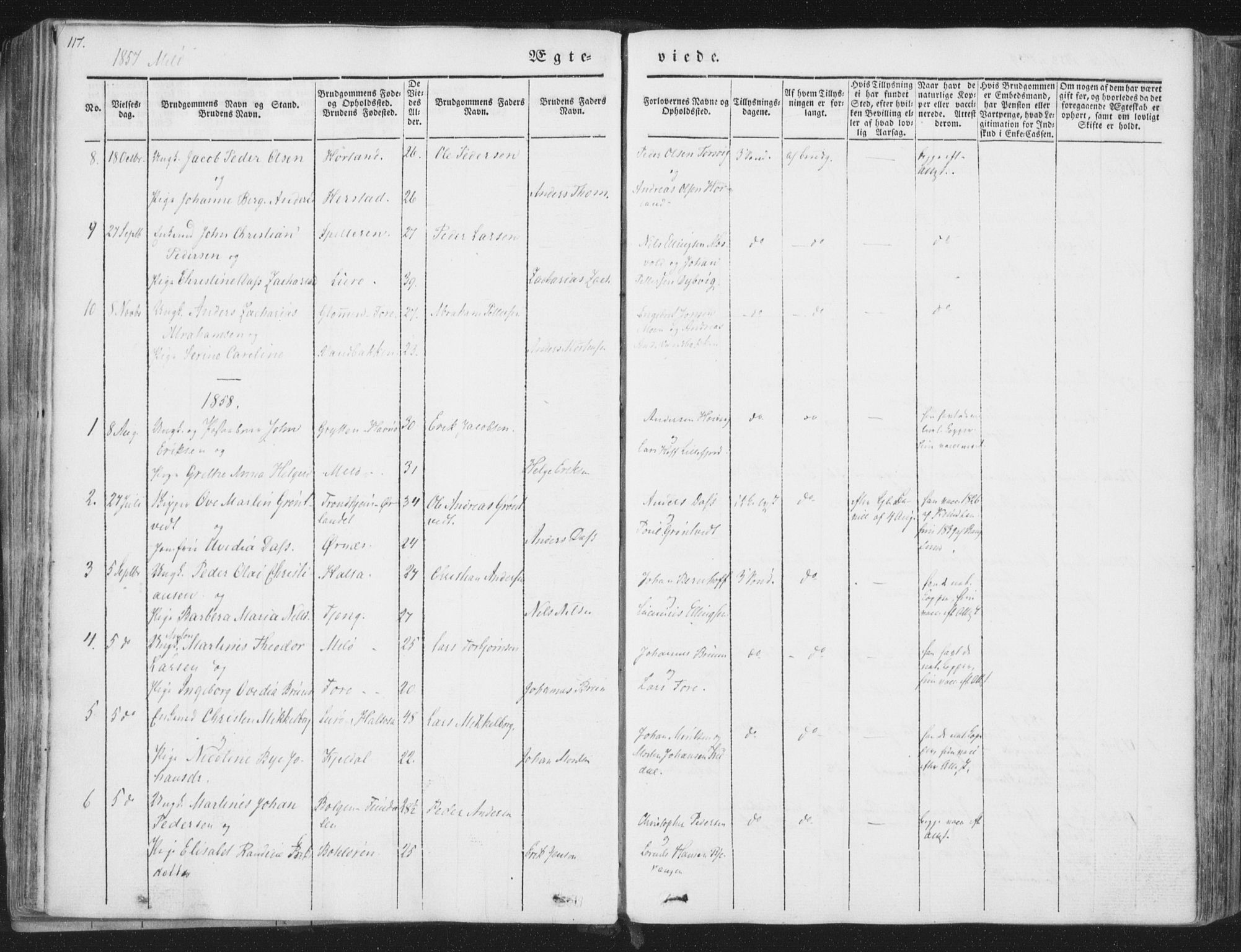 Ministerialprotokoller, klokkerbøker og fødselsregistre - Nordland, AV/SAT-A-1459/841/L0604: Ministerialbok nr. 841A09 /2, 1845-1862, s. 117