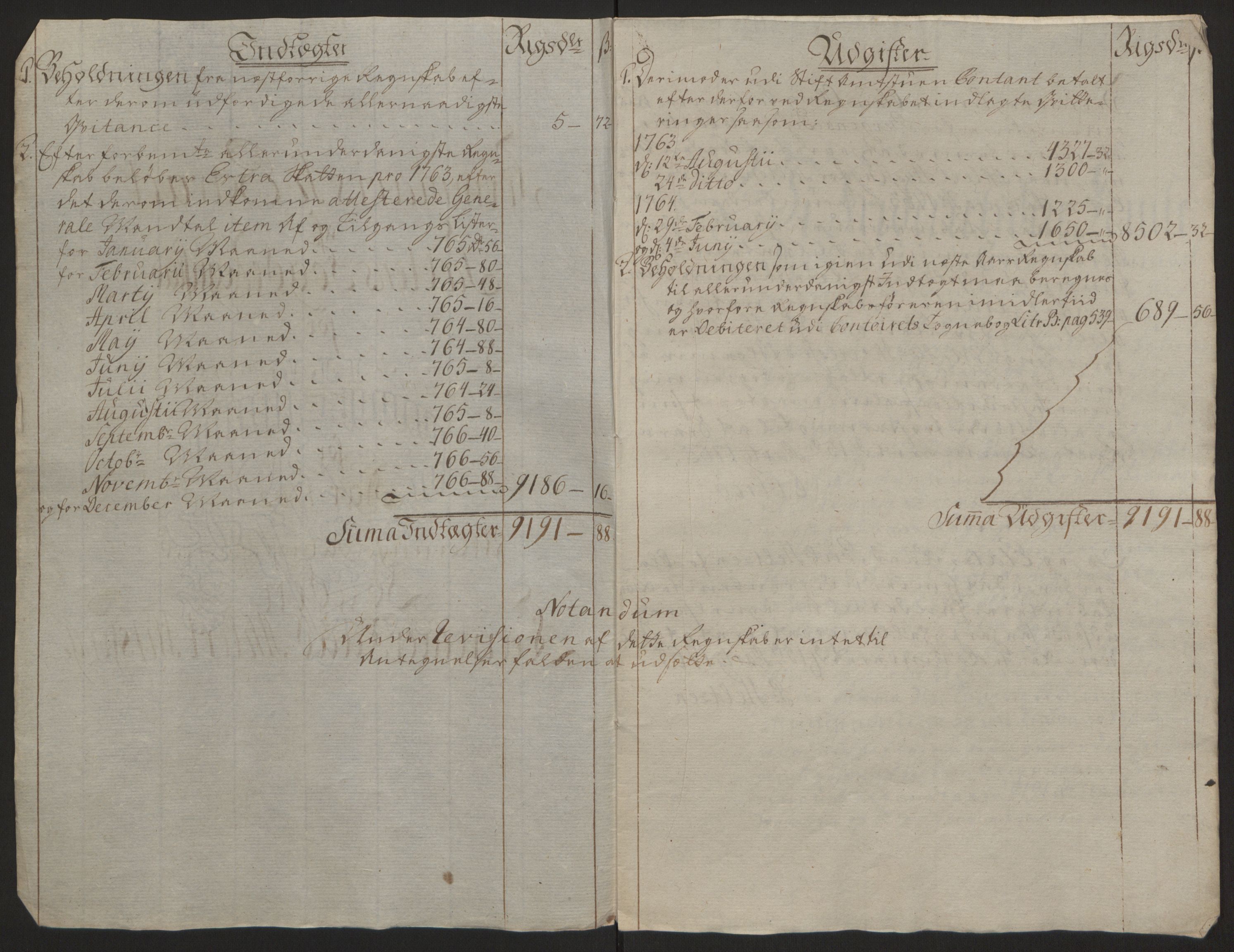 Rentekammeret inntil 1814, Reviderte regnskaper, Fogderegnskap, RA/EA-4092/R66/L4670: Ekstraskatten Salten, 1762-1764, s. 147
