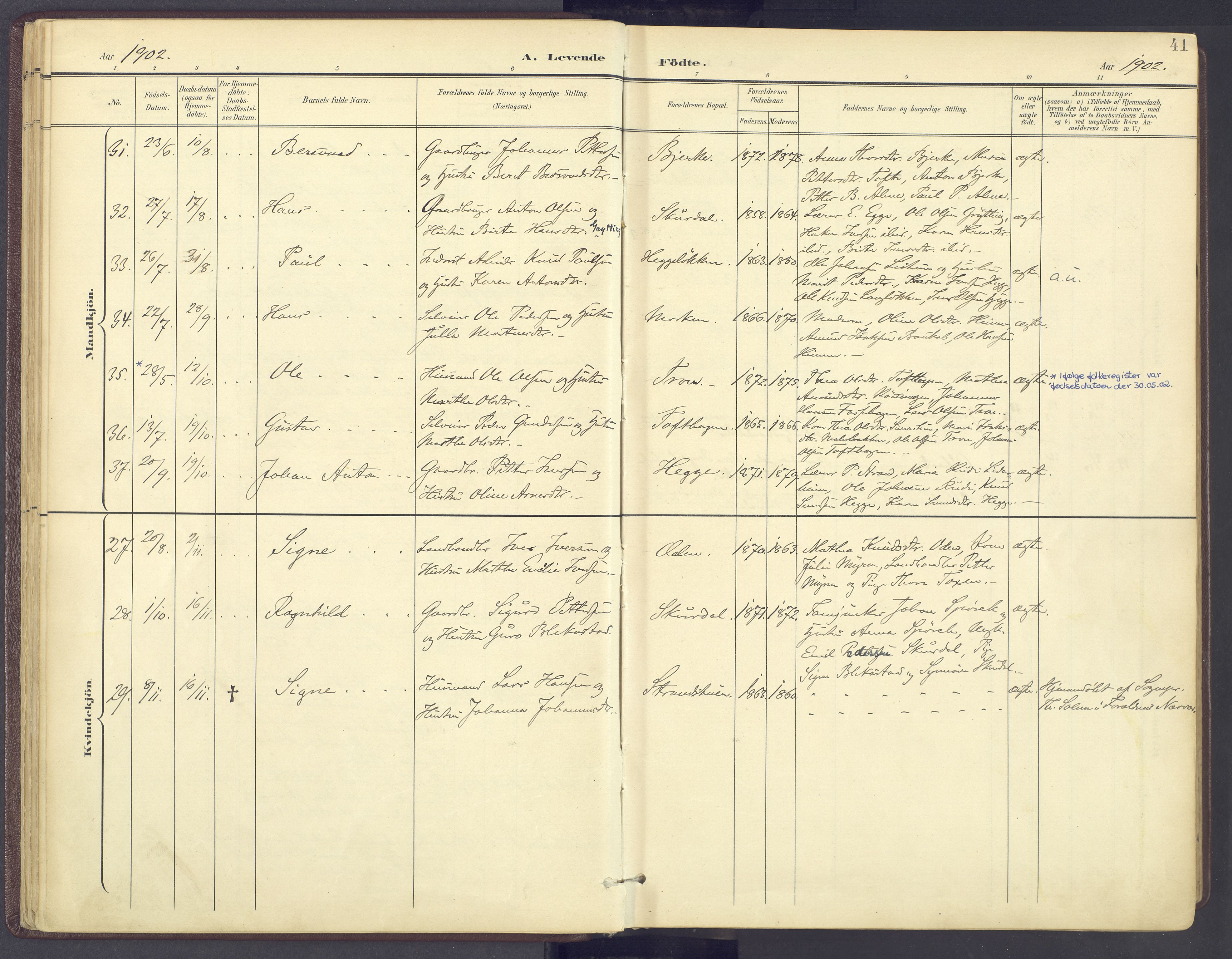 Sør-Fron prestekontor, SAH/PREST-010/H/Ha/Haa/L0004: Ministerialbok nr. 4, 1898-1919, s. 41