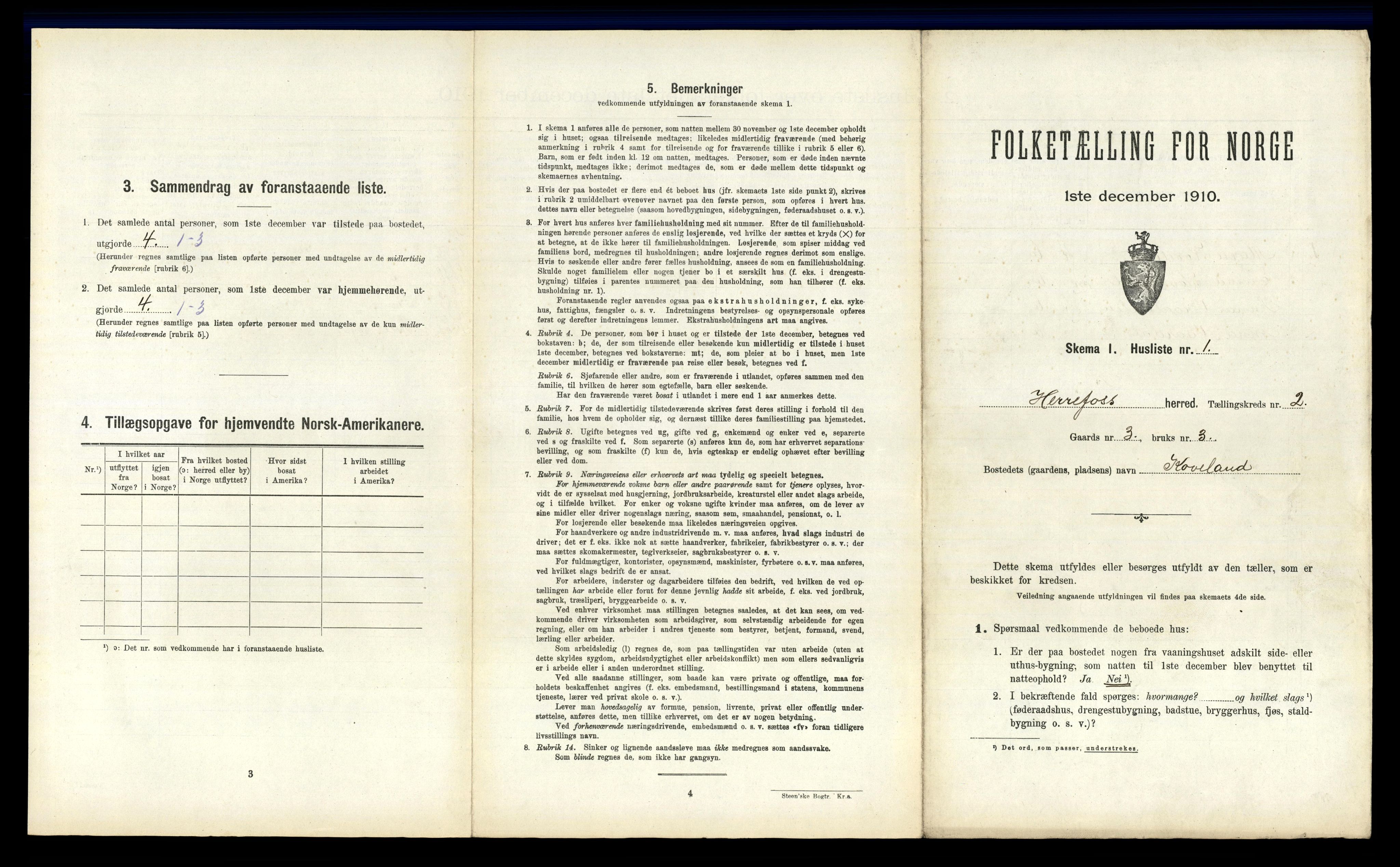 RA, Folketelling 1910 for 0933 Herefoss herred, 1910, s. 71